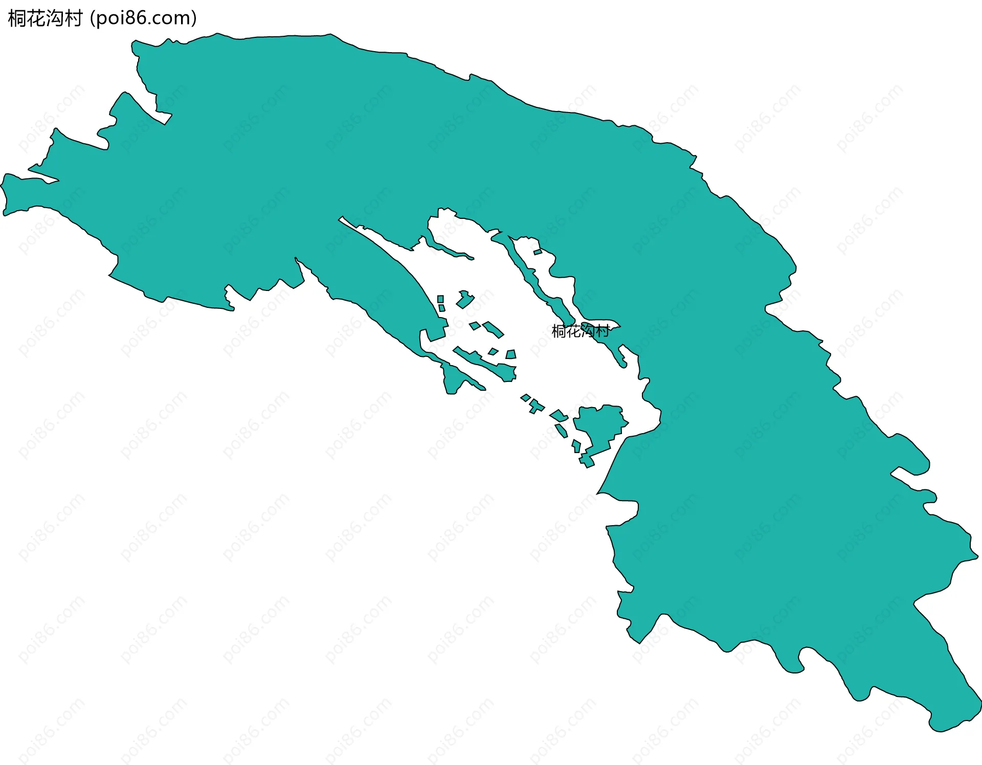 桐花沟村边界地图