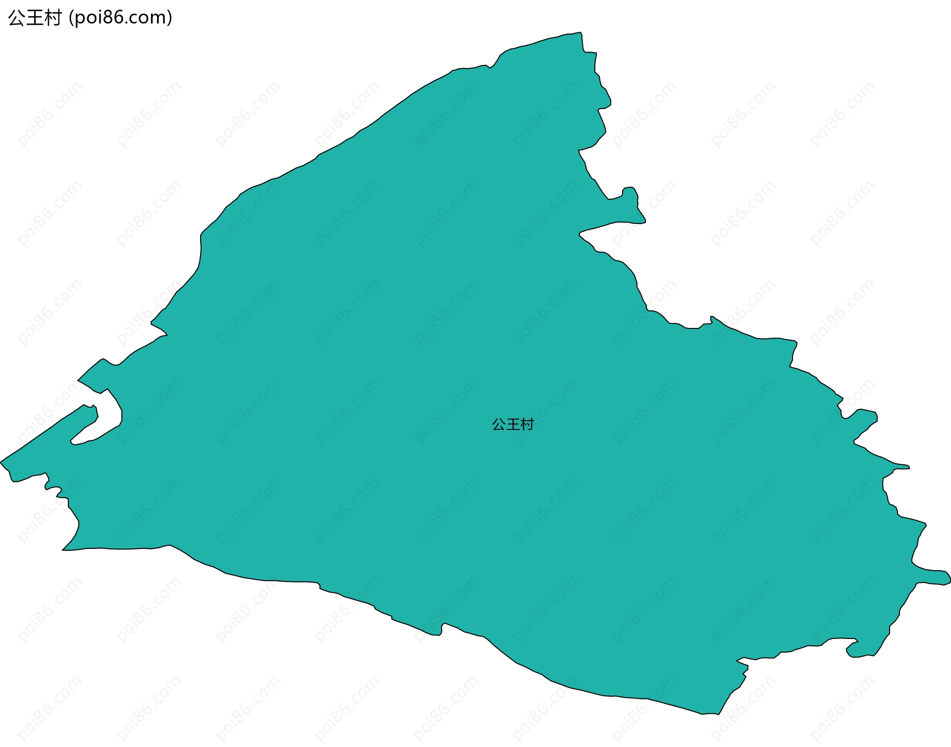 公王村边界地图