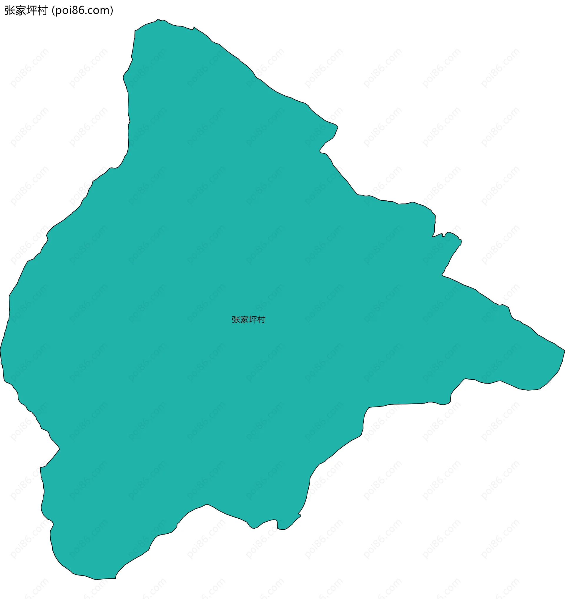张家坪村边界地图