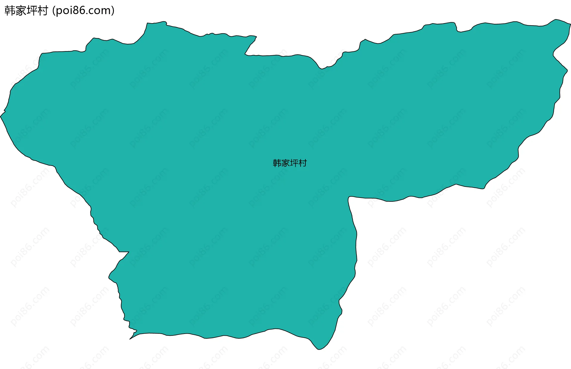 韩家坪村边界地图