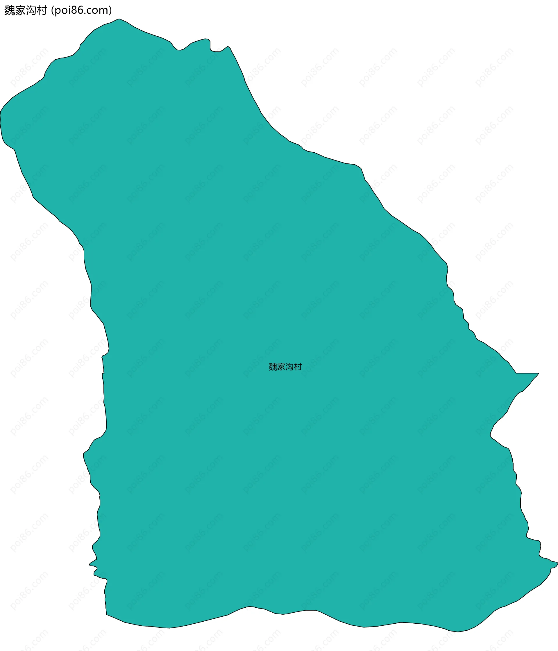 魏家沟村边界地图