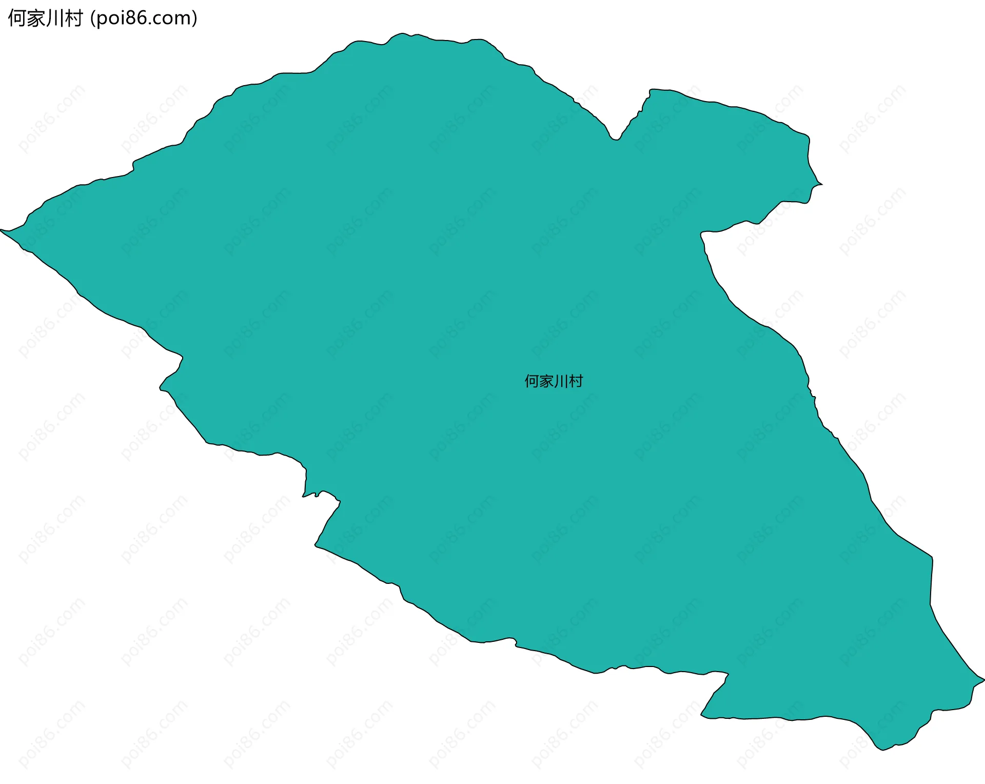 何家川村边界地图