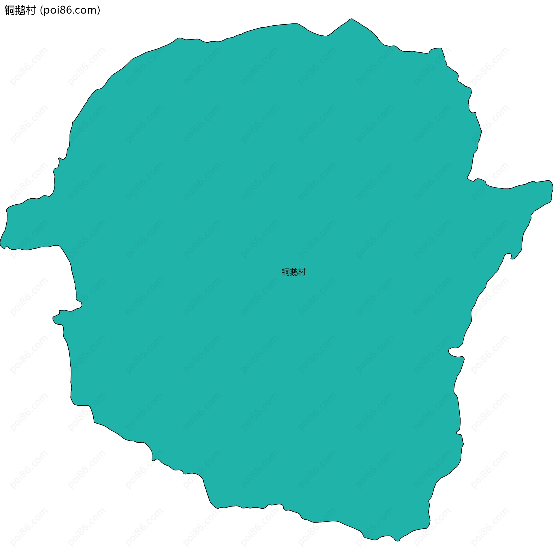 铜鹅村边界地图