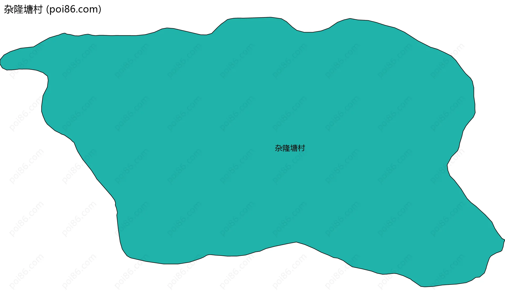 杂隆塘村边界地图