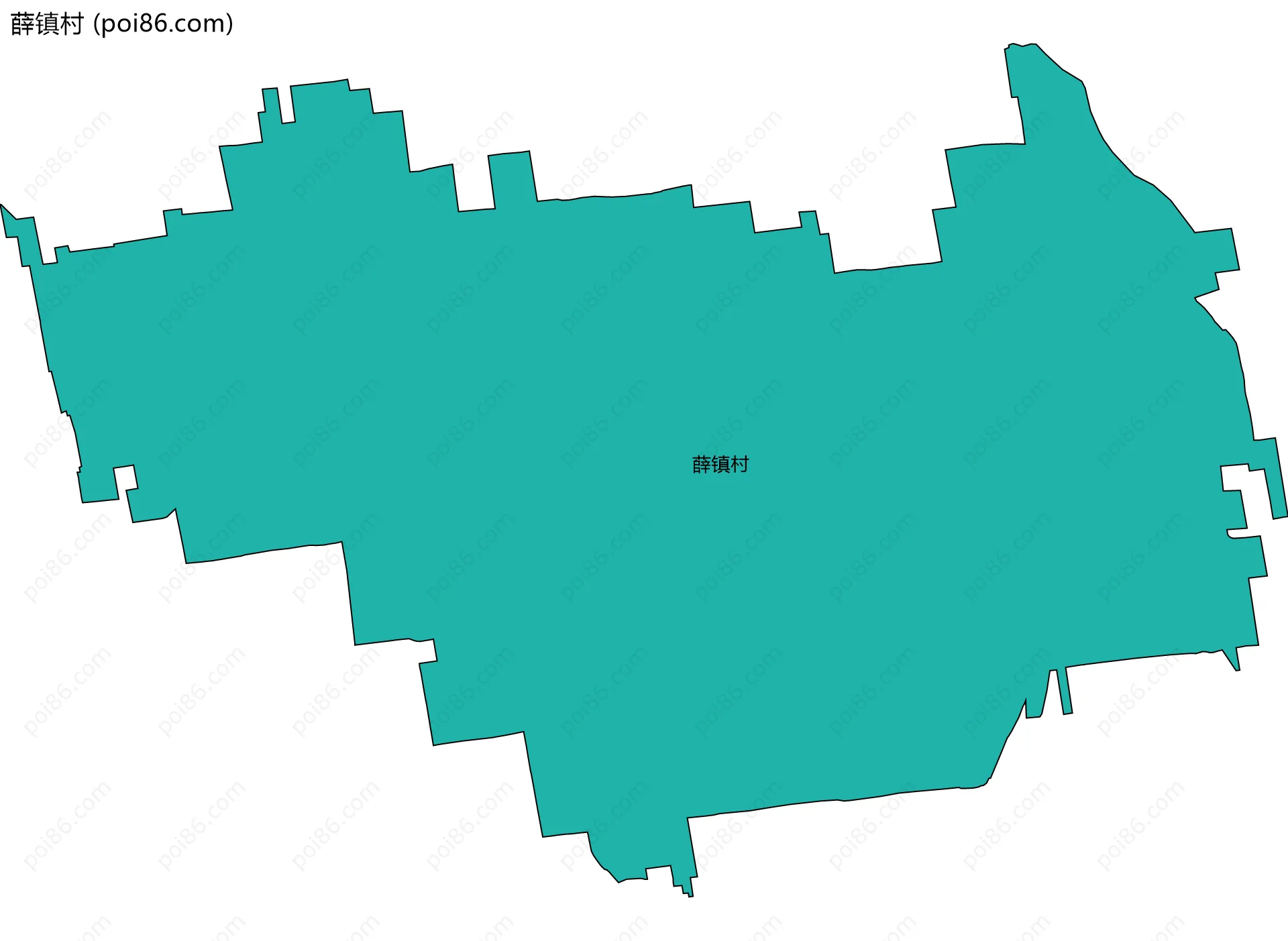 薛镇村边界地图