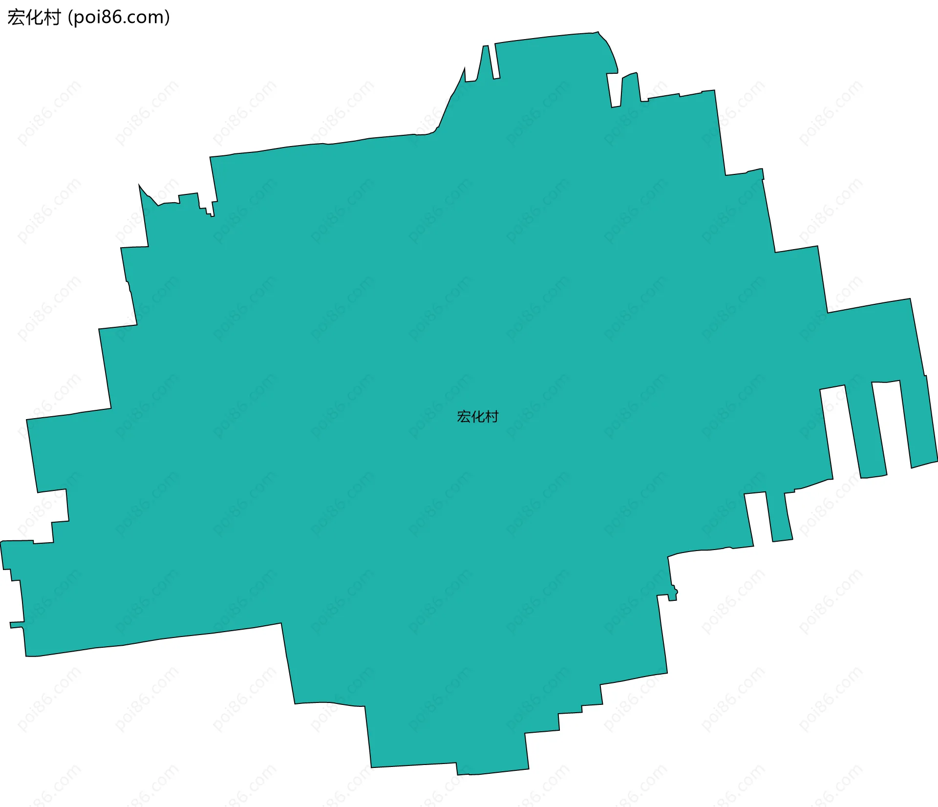 宏化村边界地图
