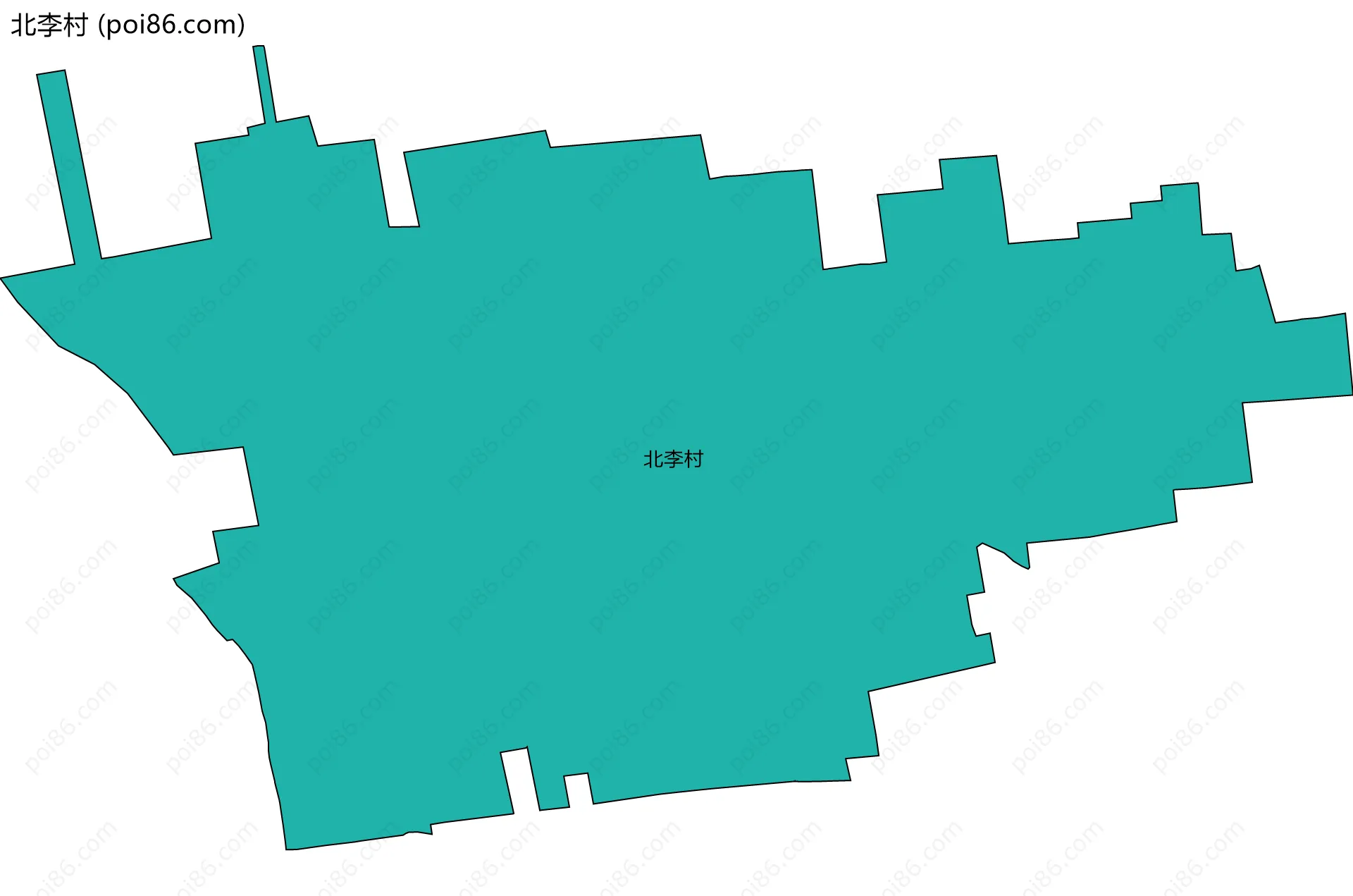 北李村边界地图