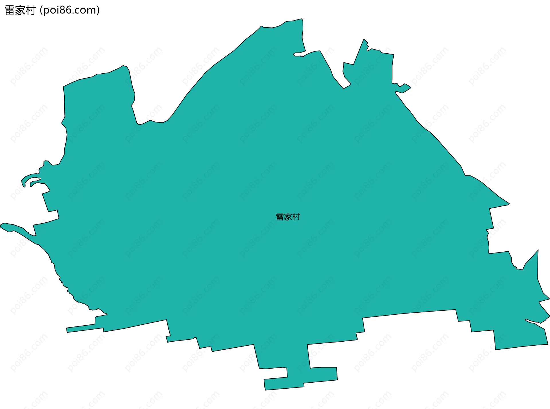 雷家村边界地图