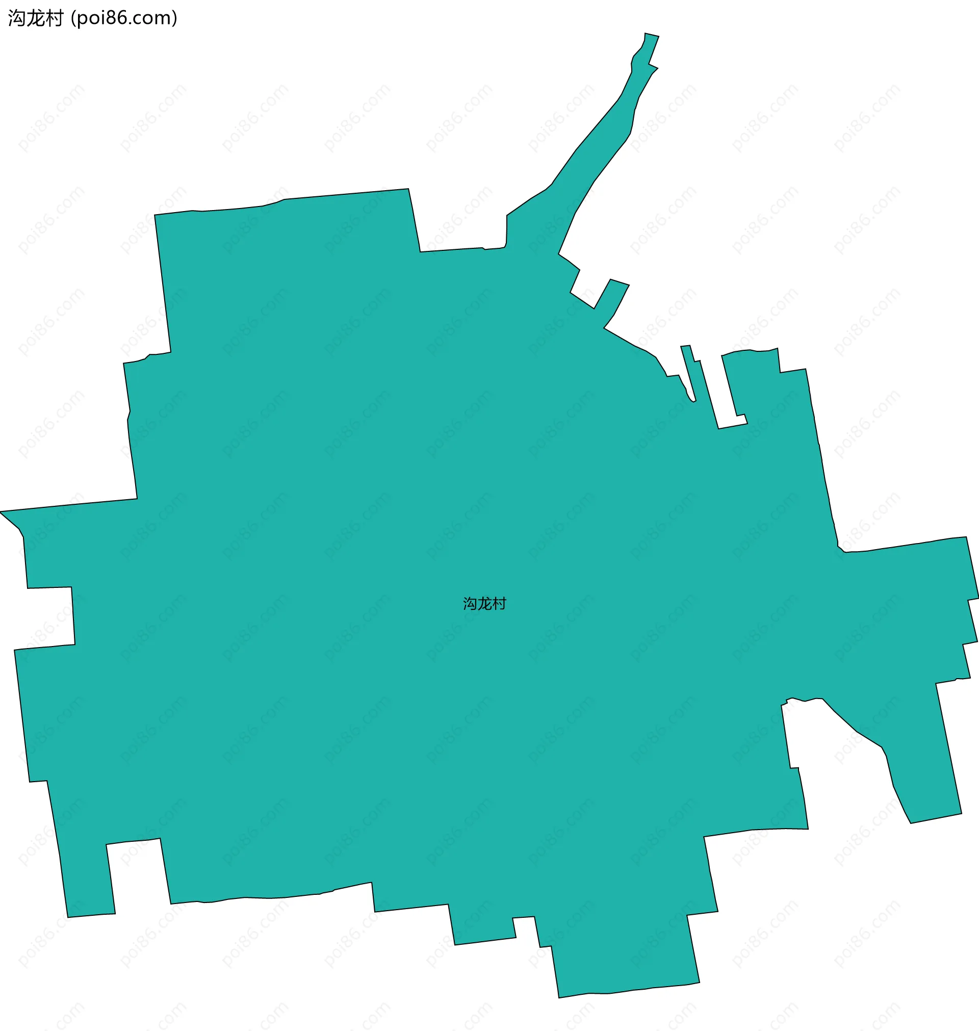 沟龙村边界地图