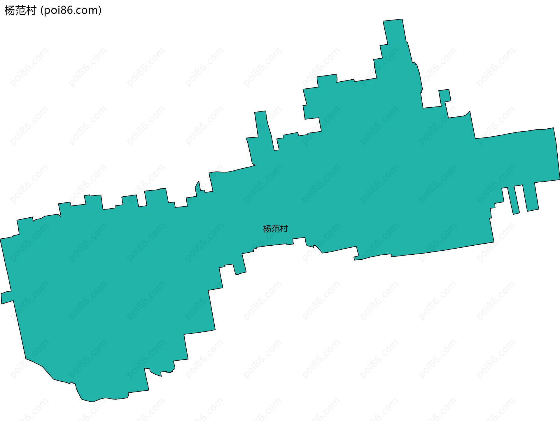 杨范村边界地图