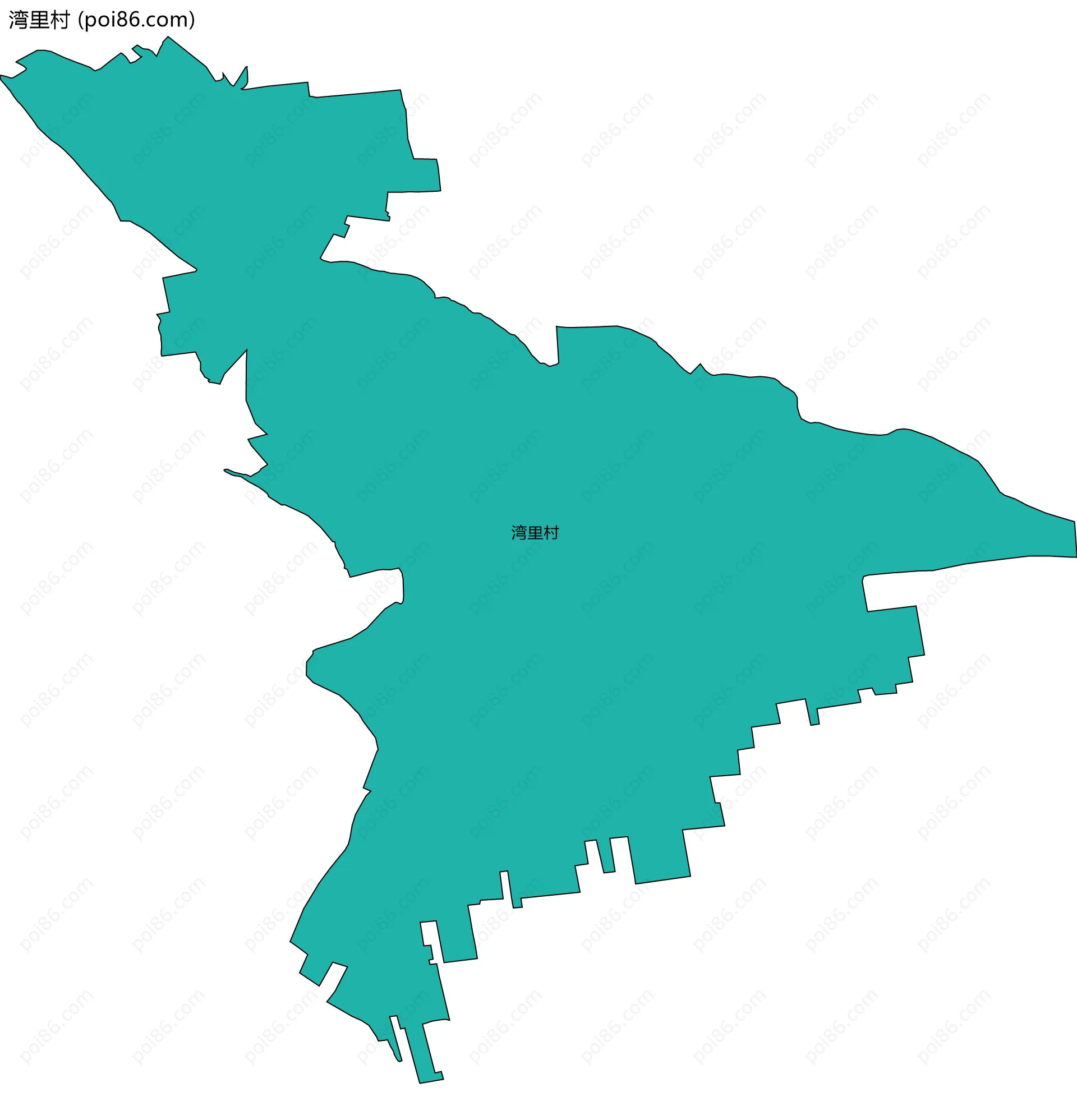 湾里村边界地图