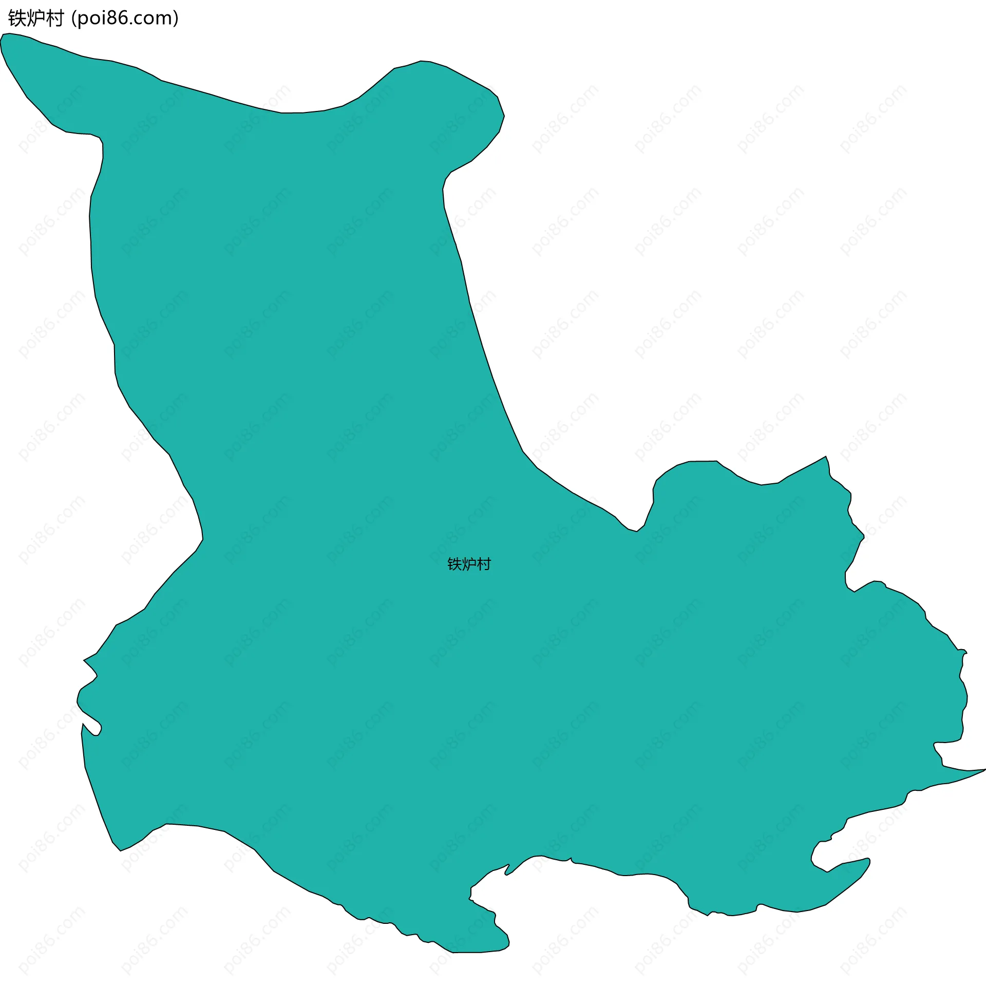 铁炉村边界地图