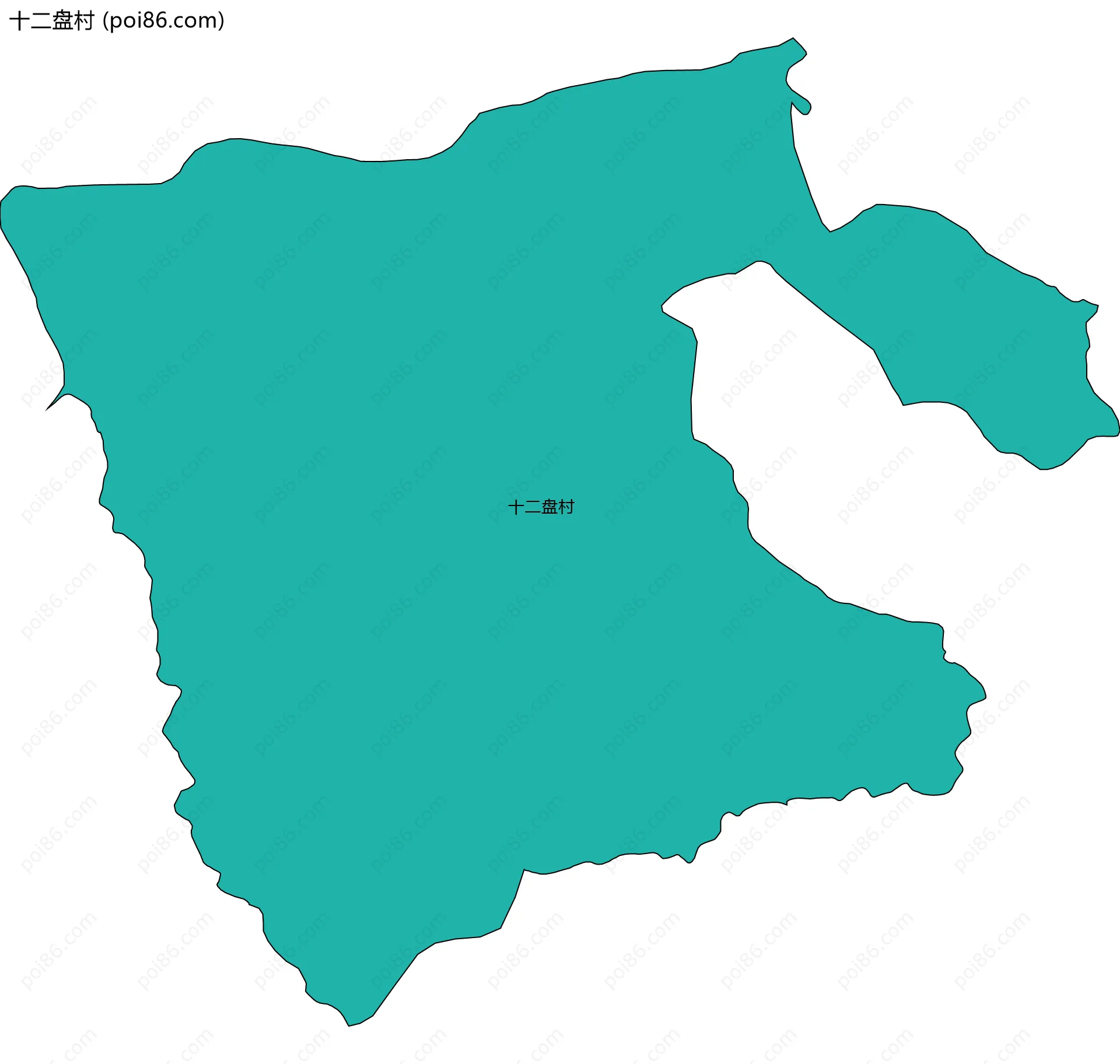 十二盘村边界地图