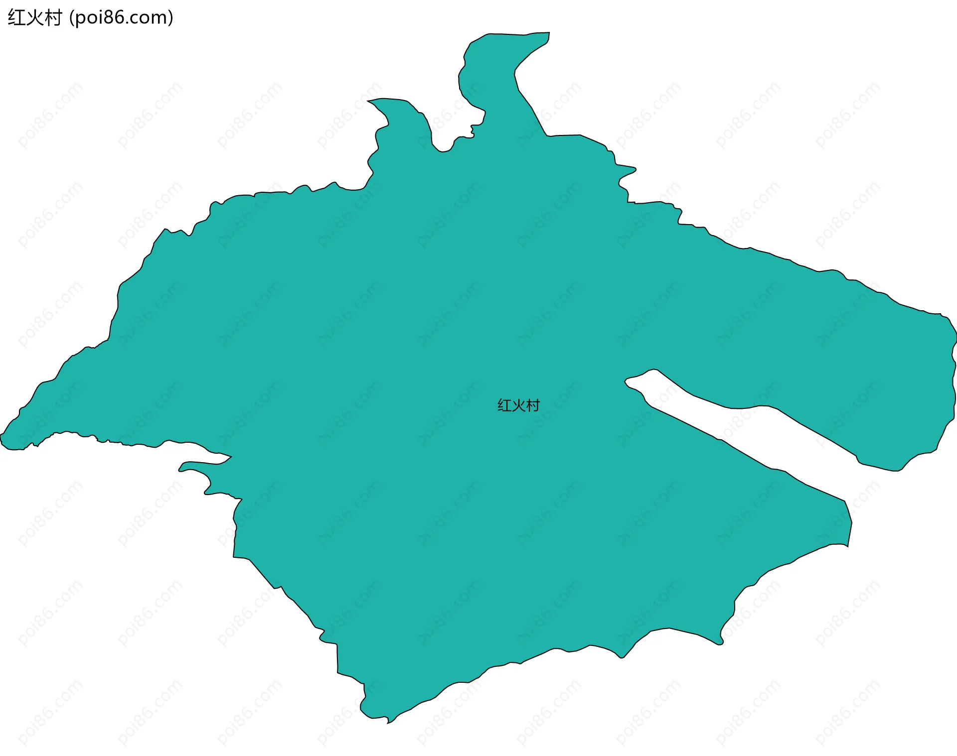 红火村边界地图