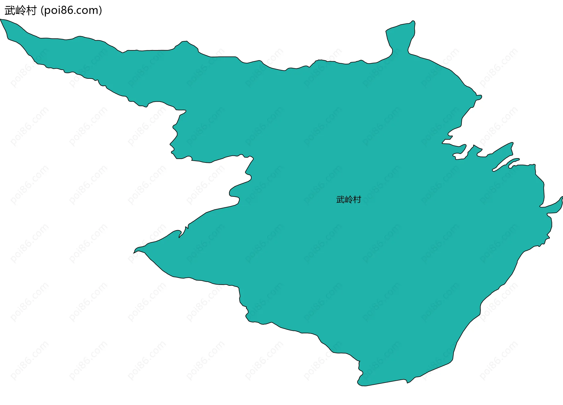 武岭村边界地图