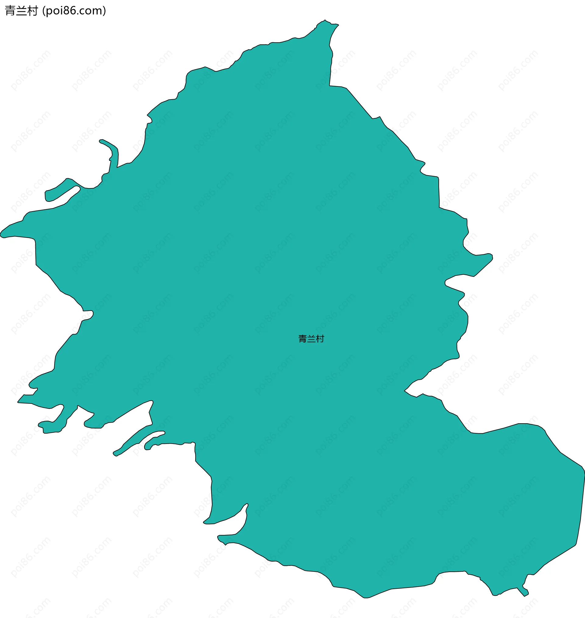 青兰村边界地图