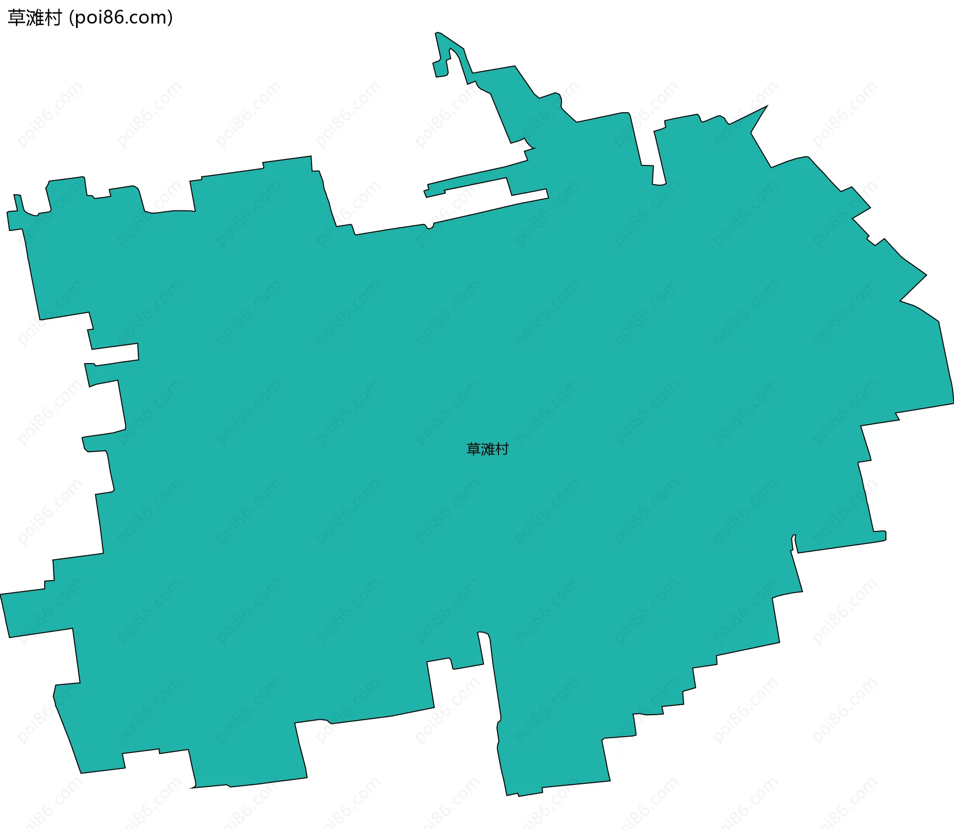 草滩村边界地图