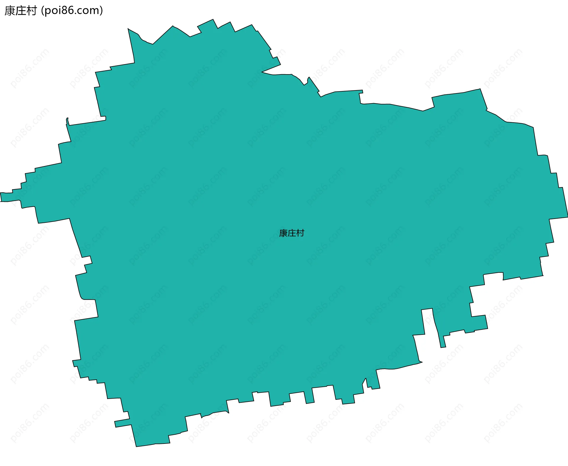 康庄村边界地图