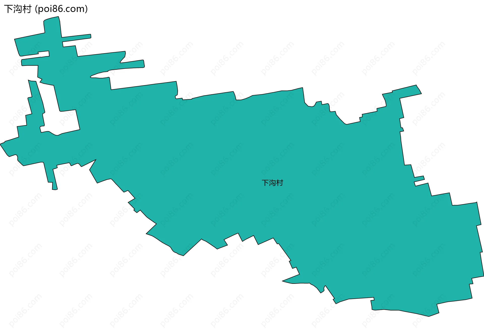 下沟村边界地图