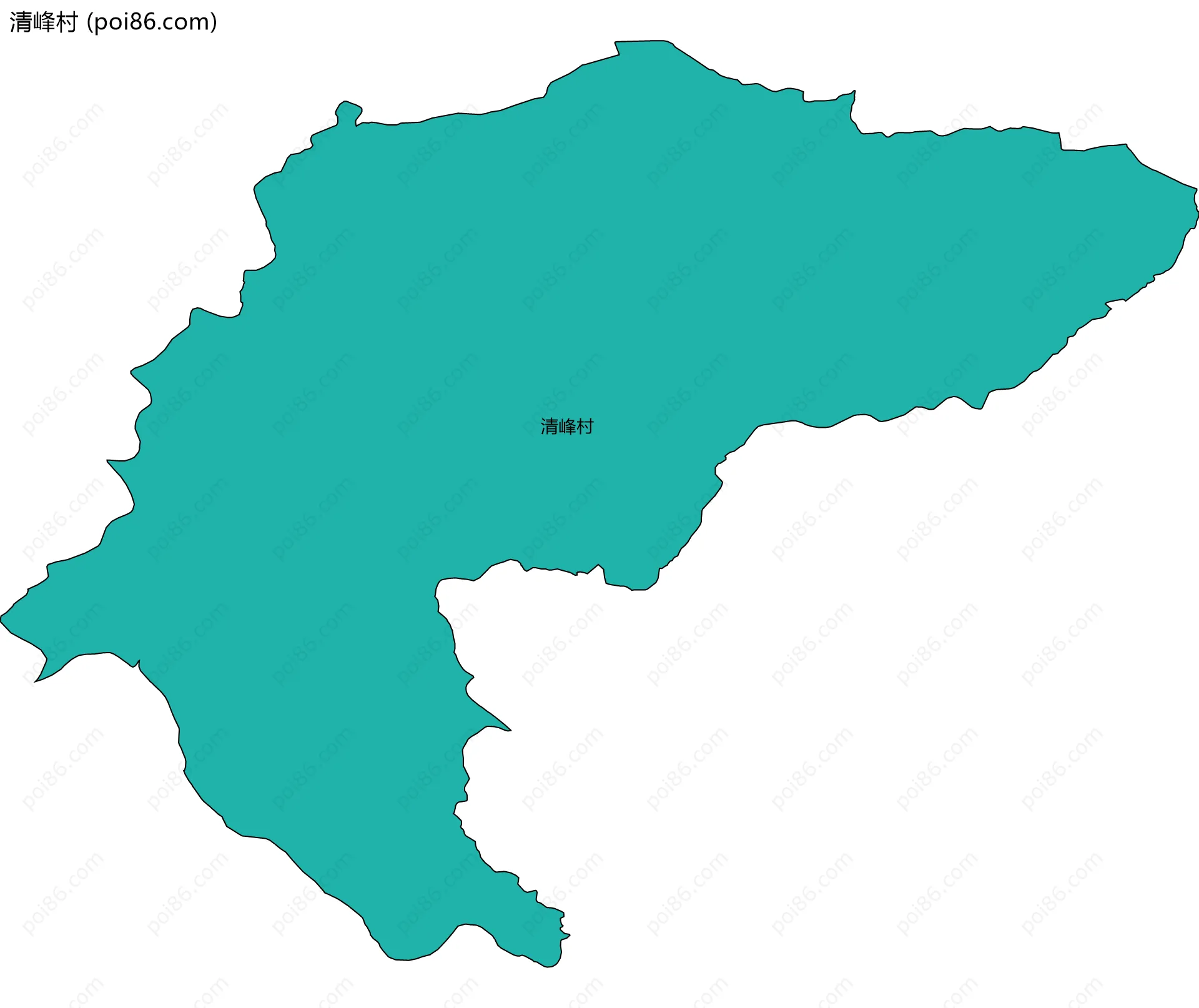 清峰村边界地图