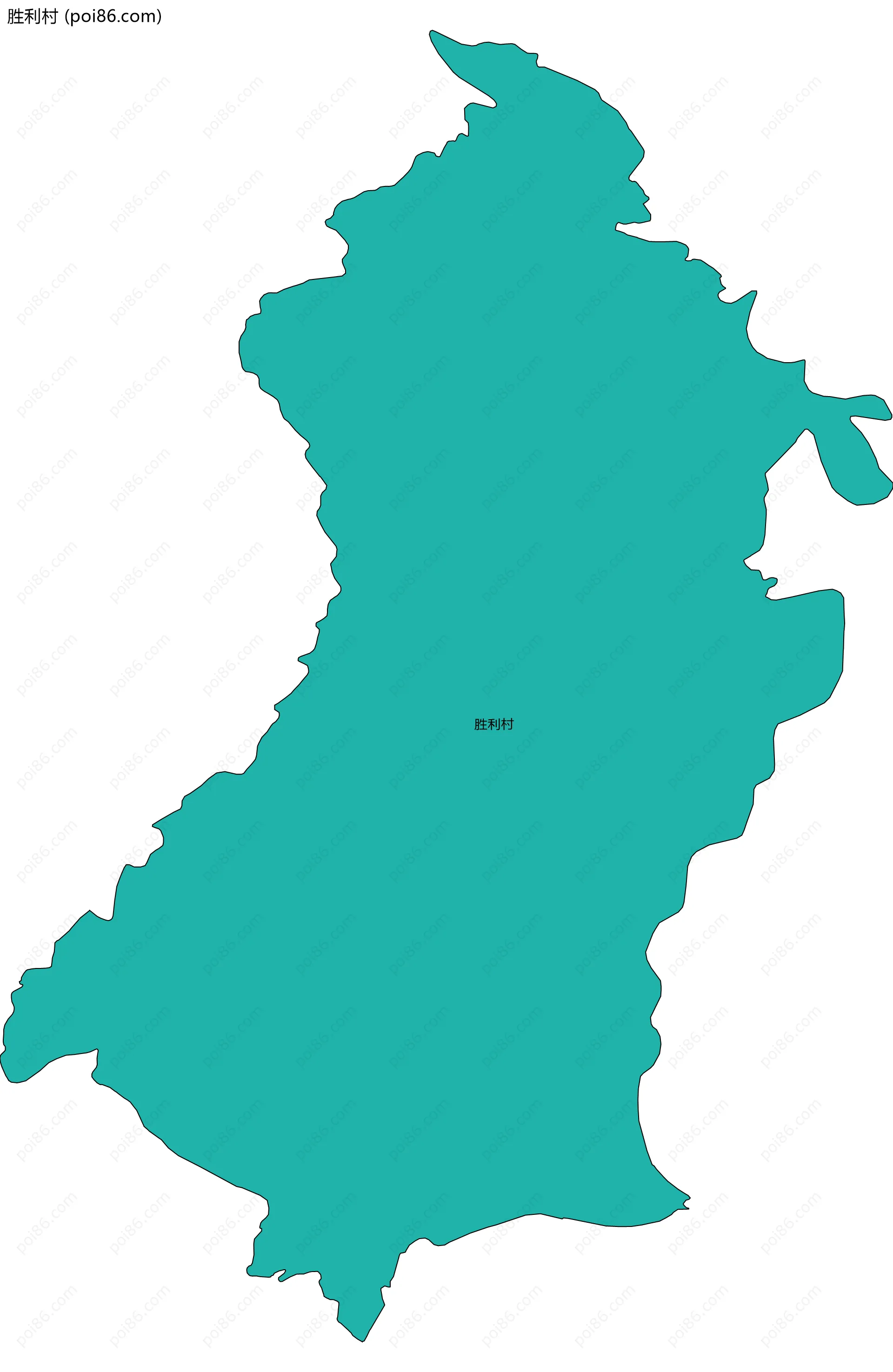 胜利村边界地图