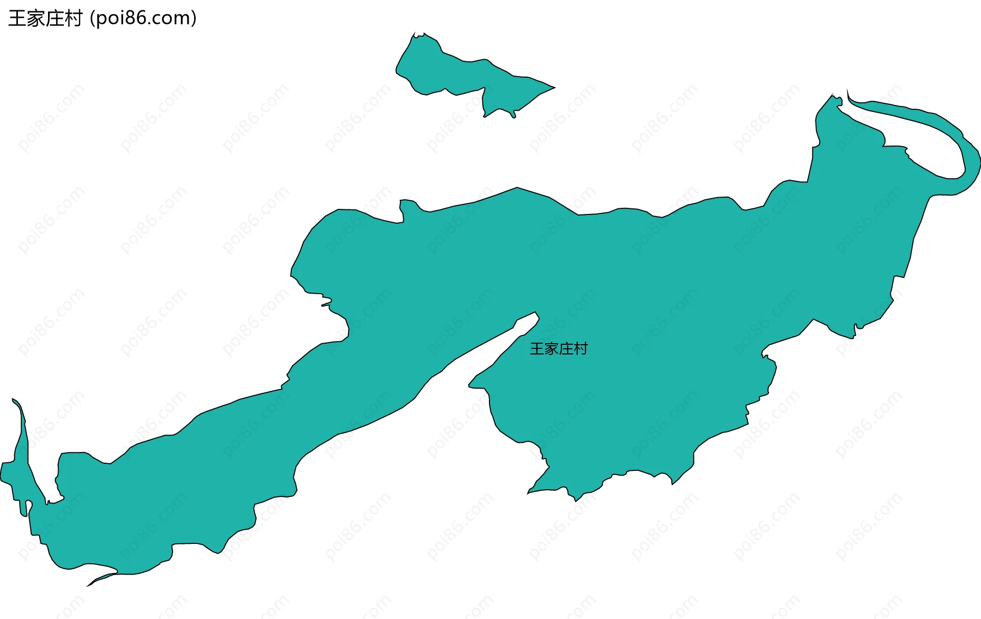 王家庄村边界地图