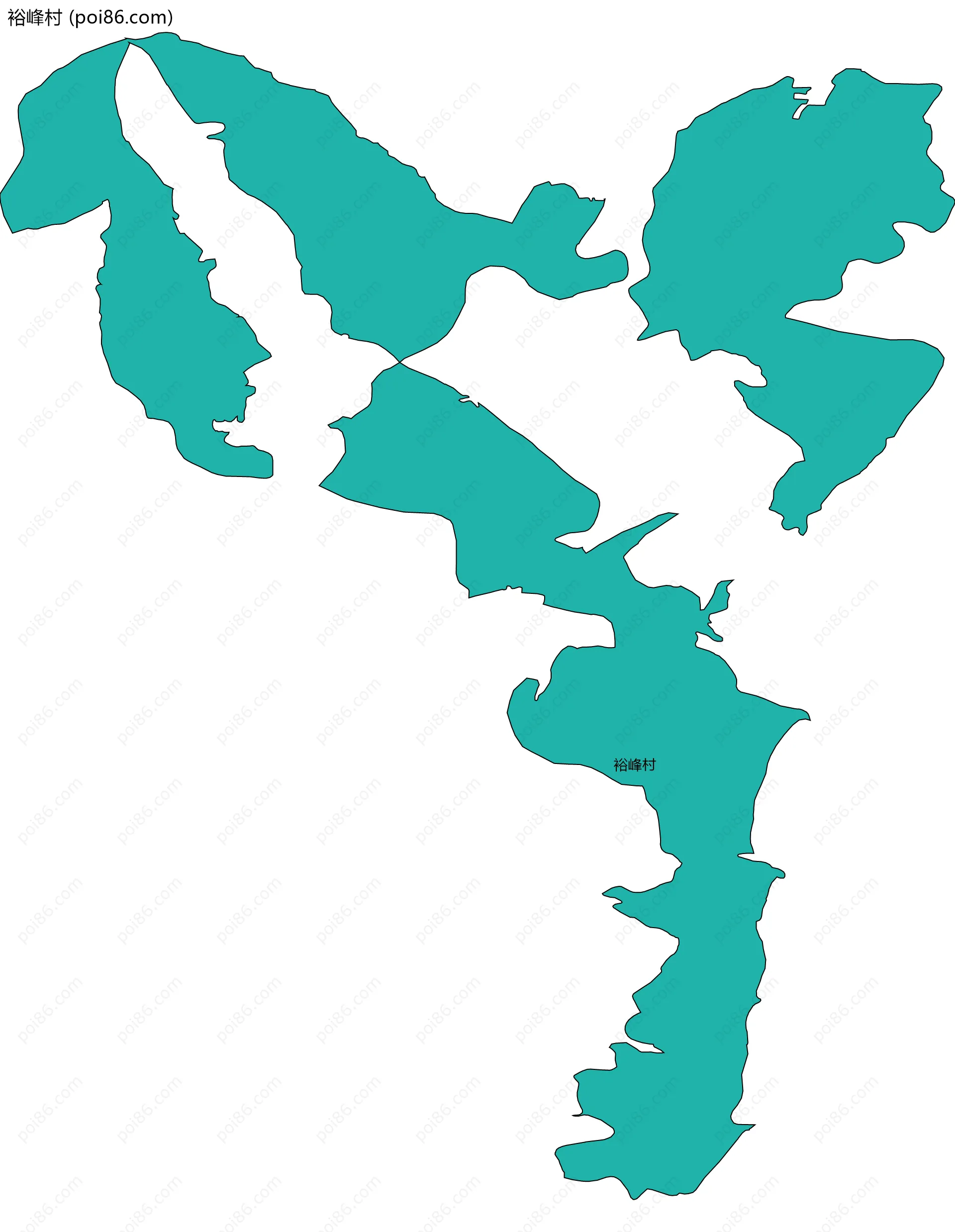 裕峰村边界地图