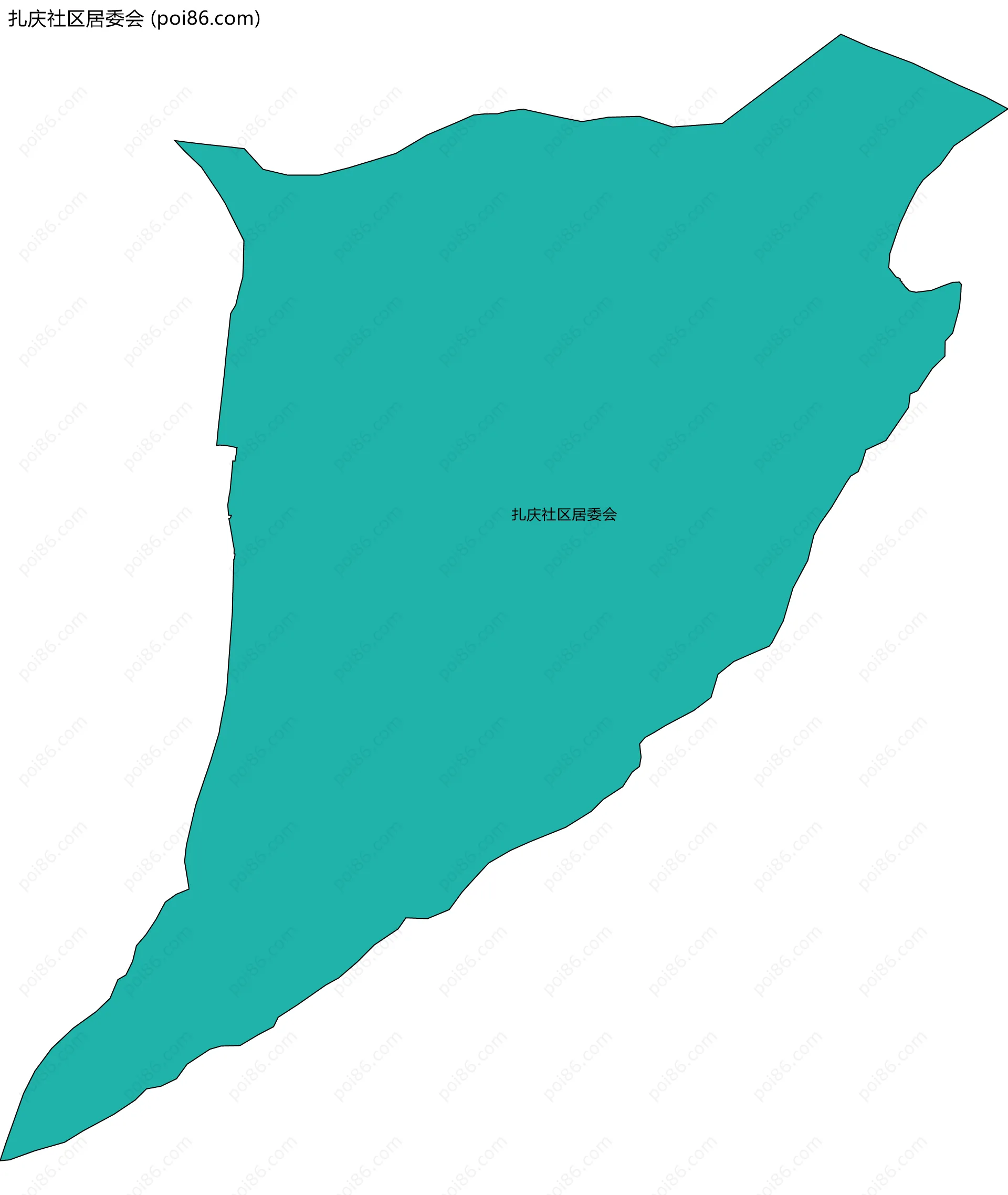 扎庆社区居委会边界地图