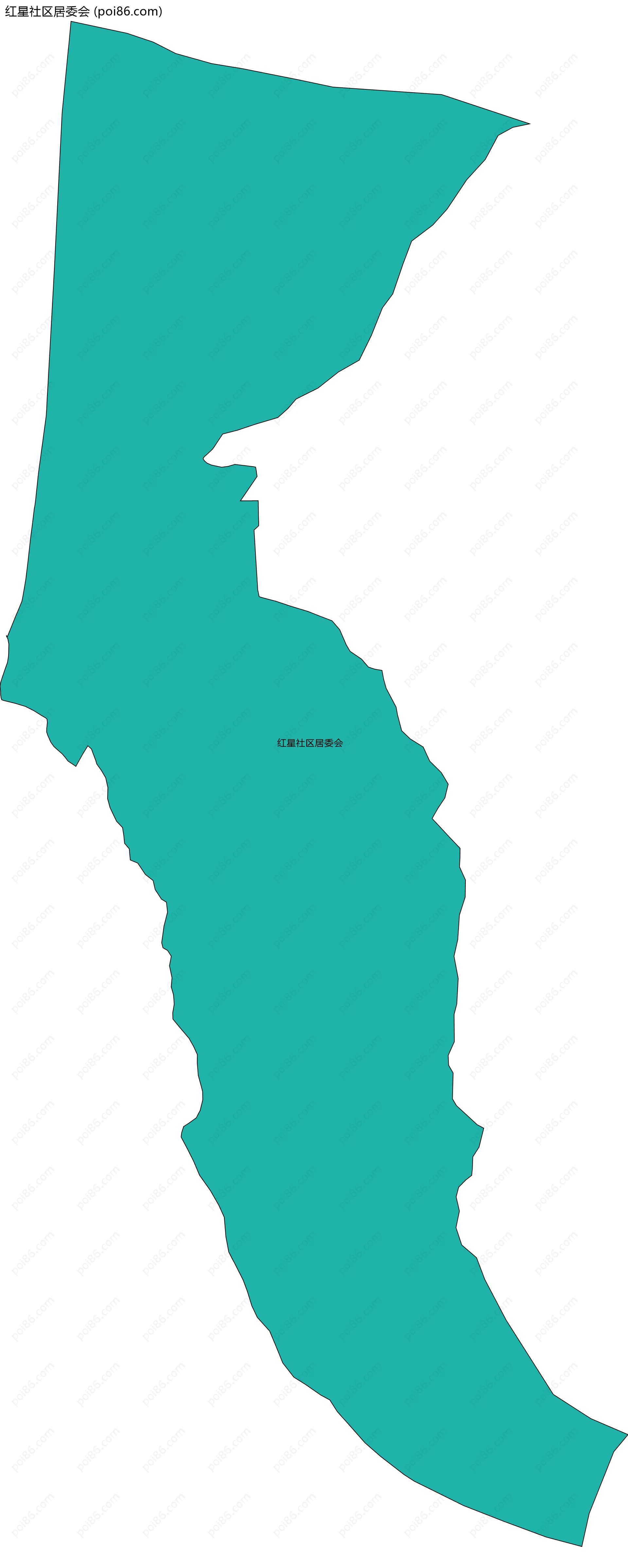 红星社区居委会边界地图