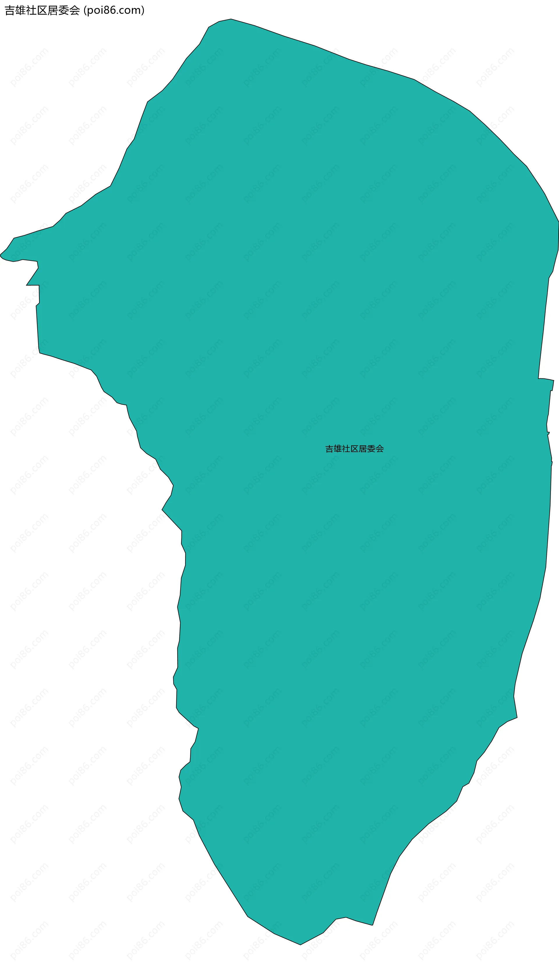 吉雄社区居委会边界地图