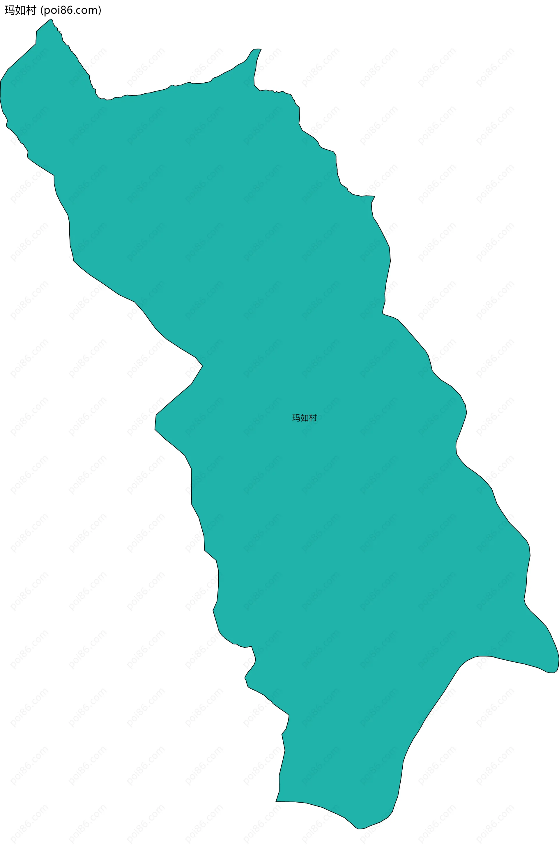 玛如村边界地图