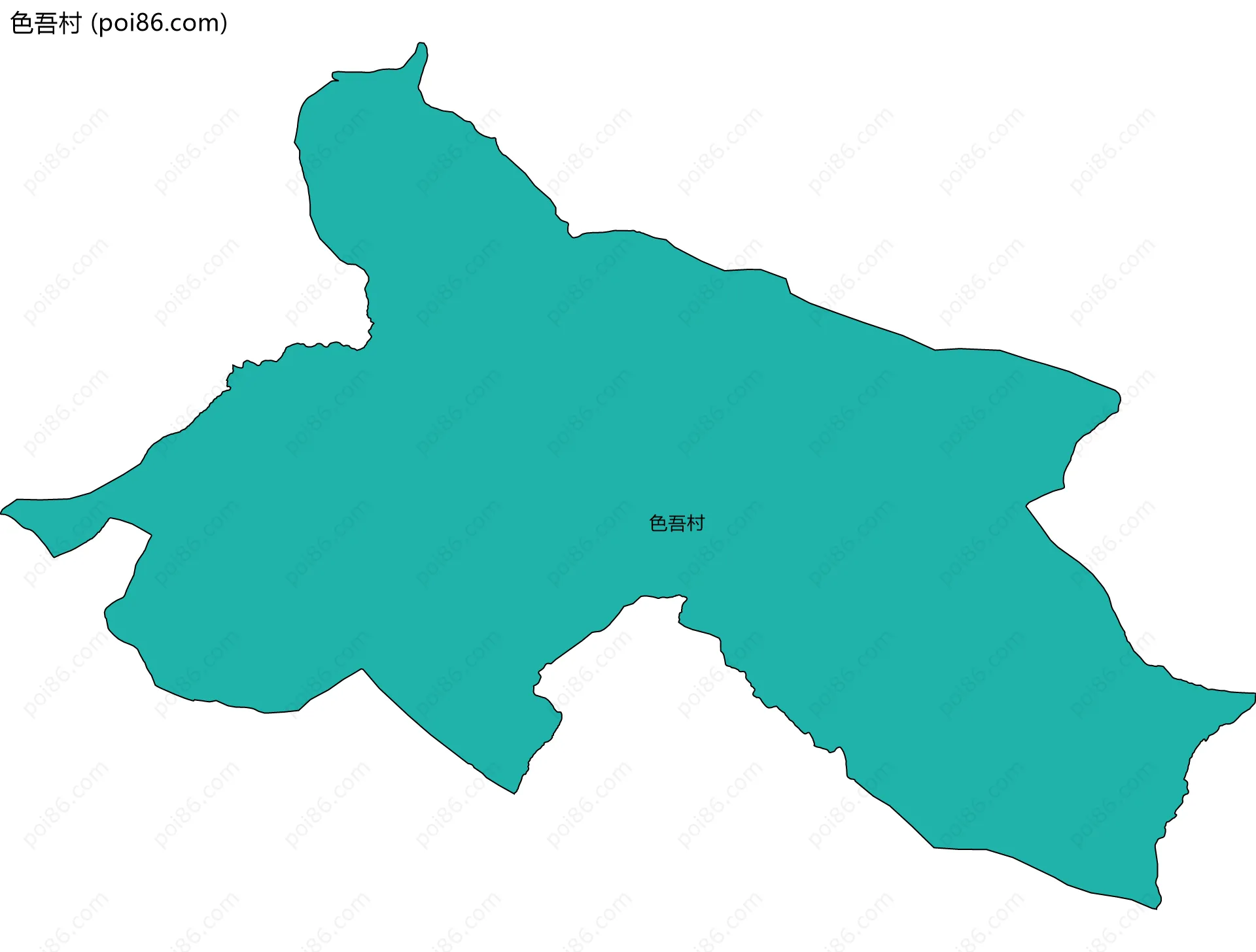 色吾村边界地图