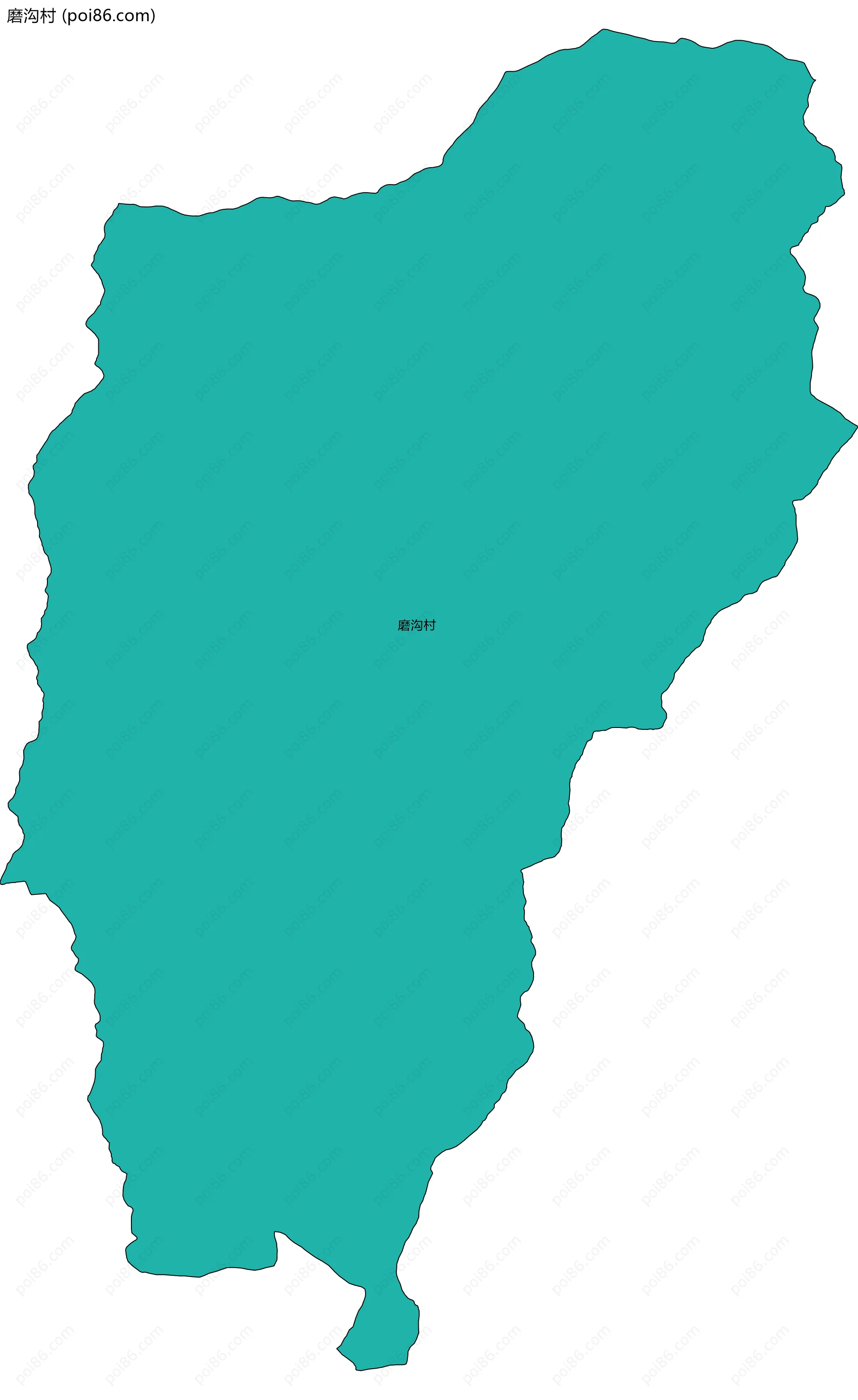 磨沟村边界地图