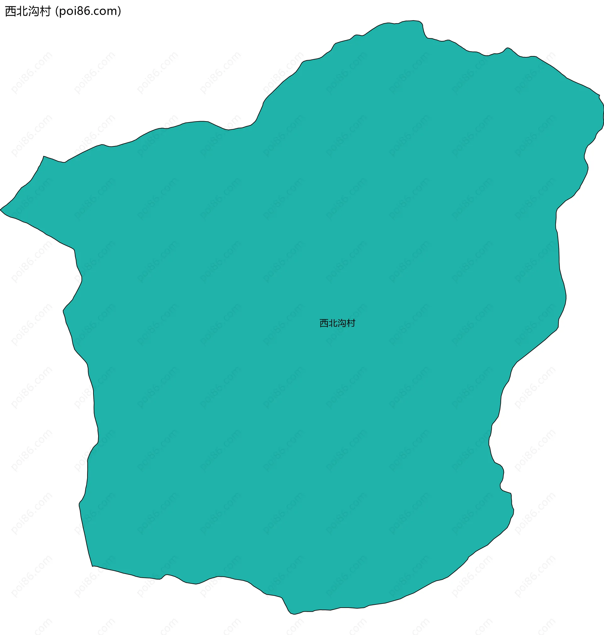 西北沟村边界地图