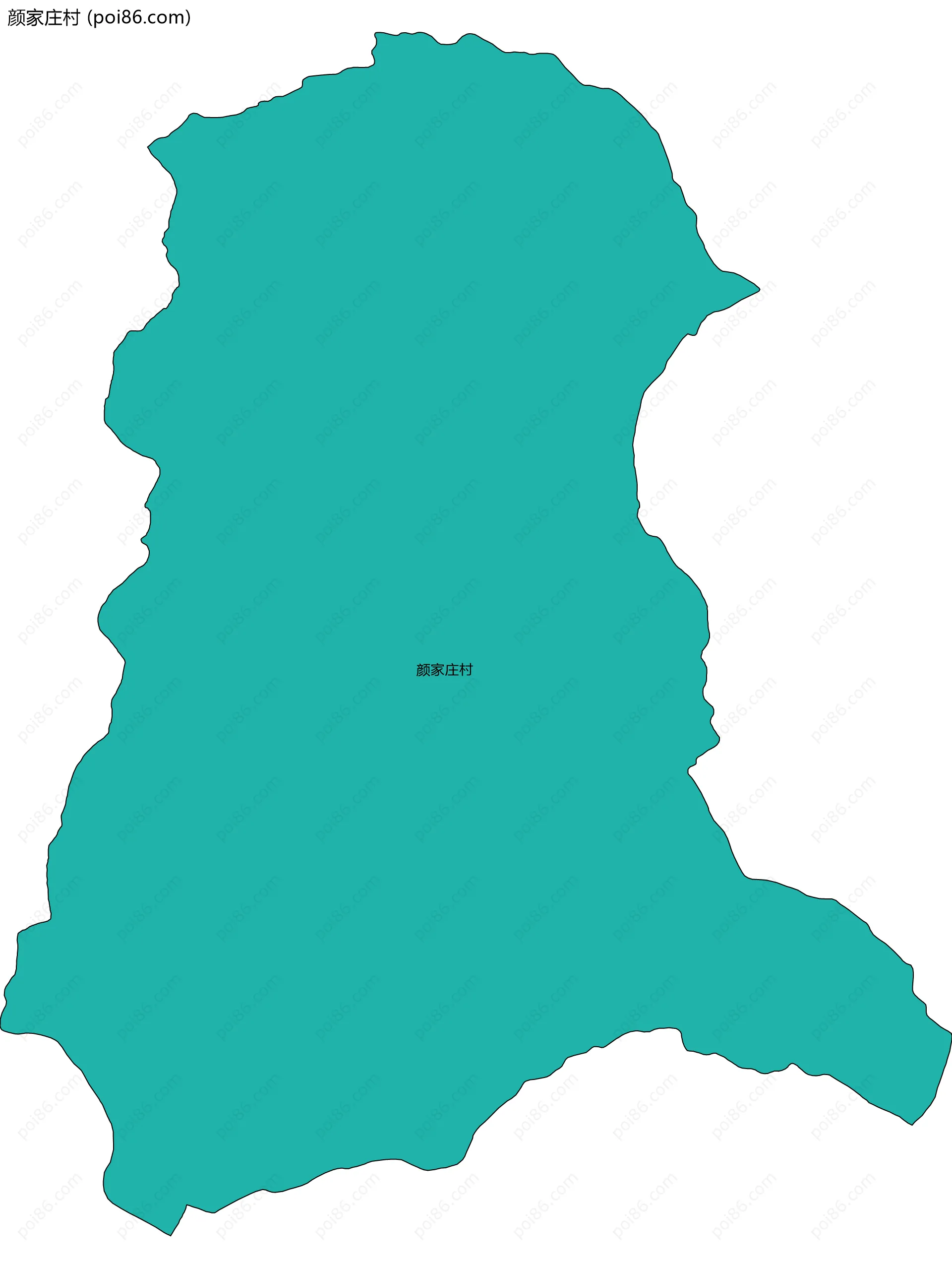 颜家庄村边界地图