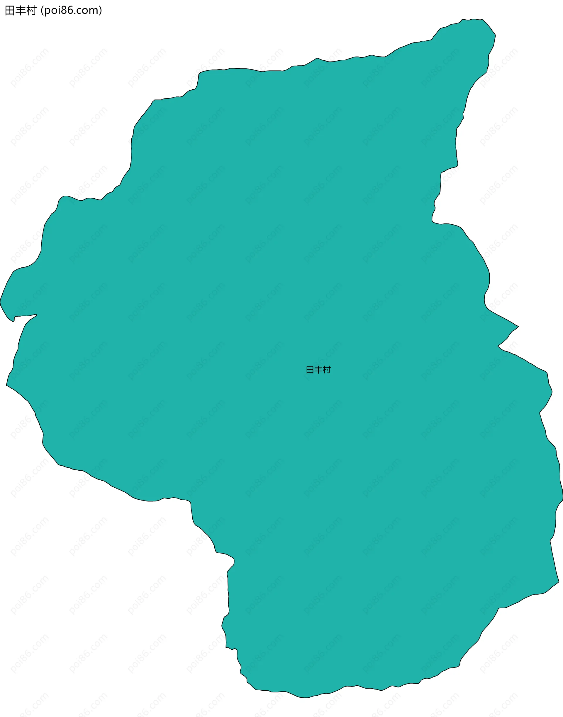 田丰村边界地图