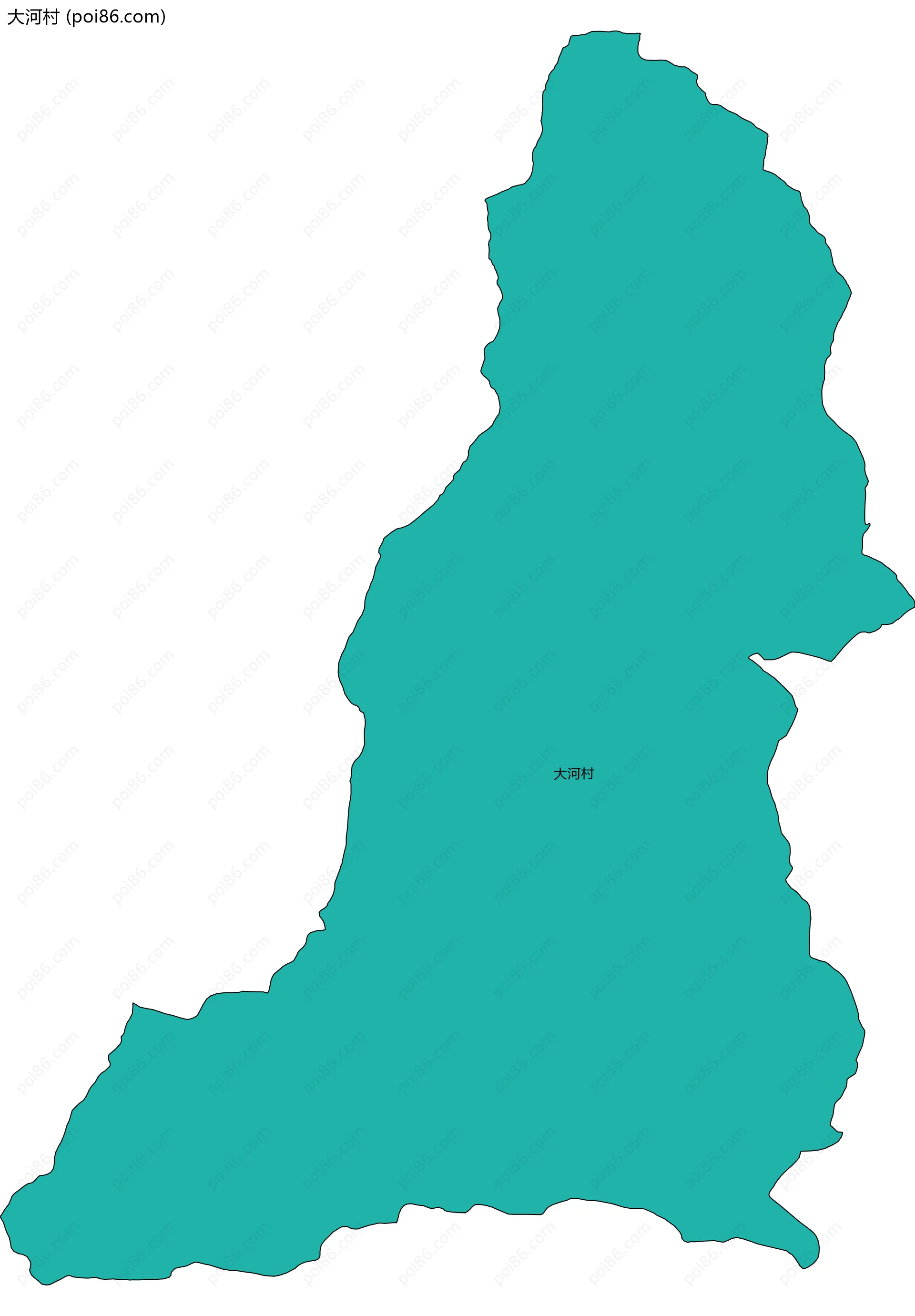 大河村边界地图