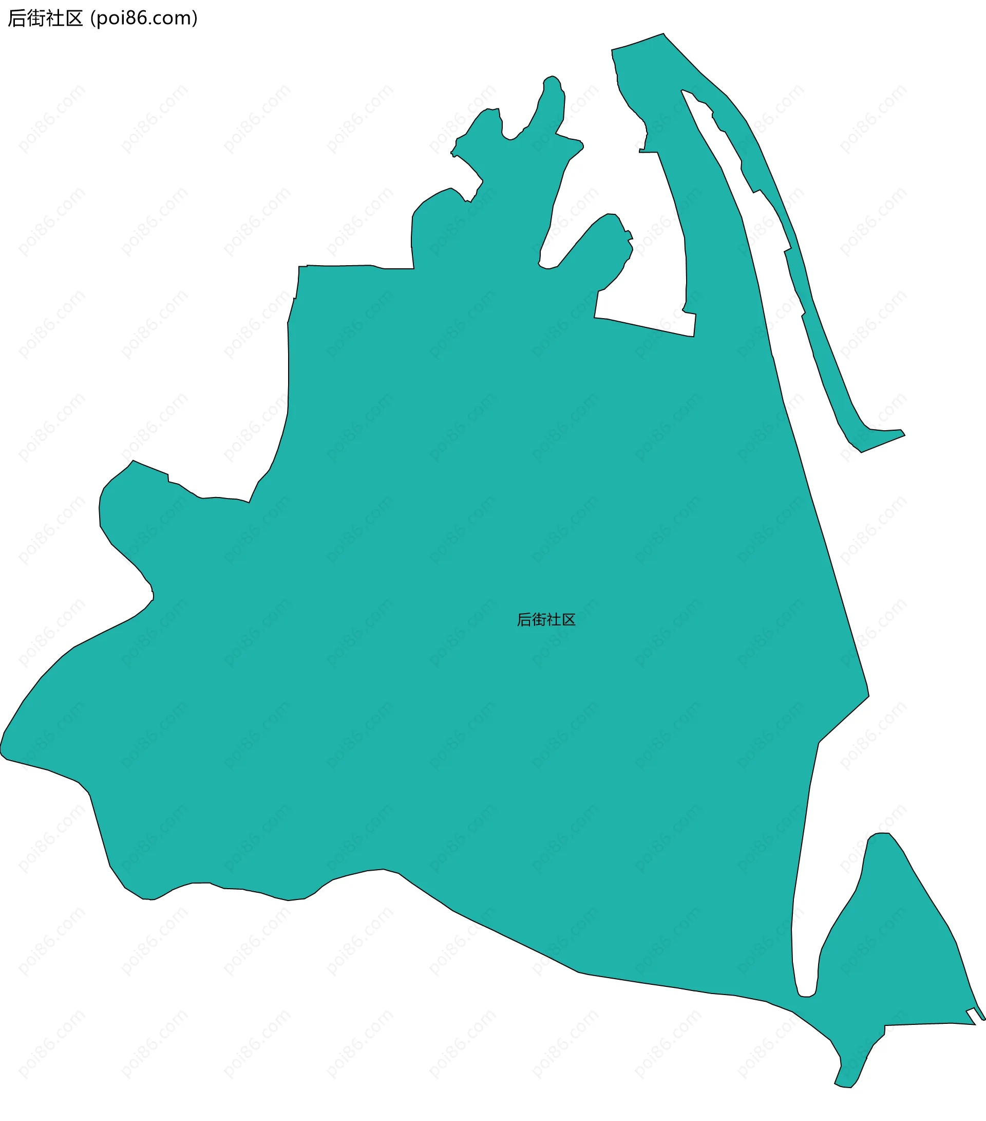 后街社区边界地图
