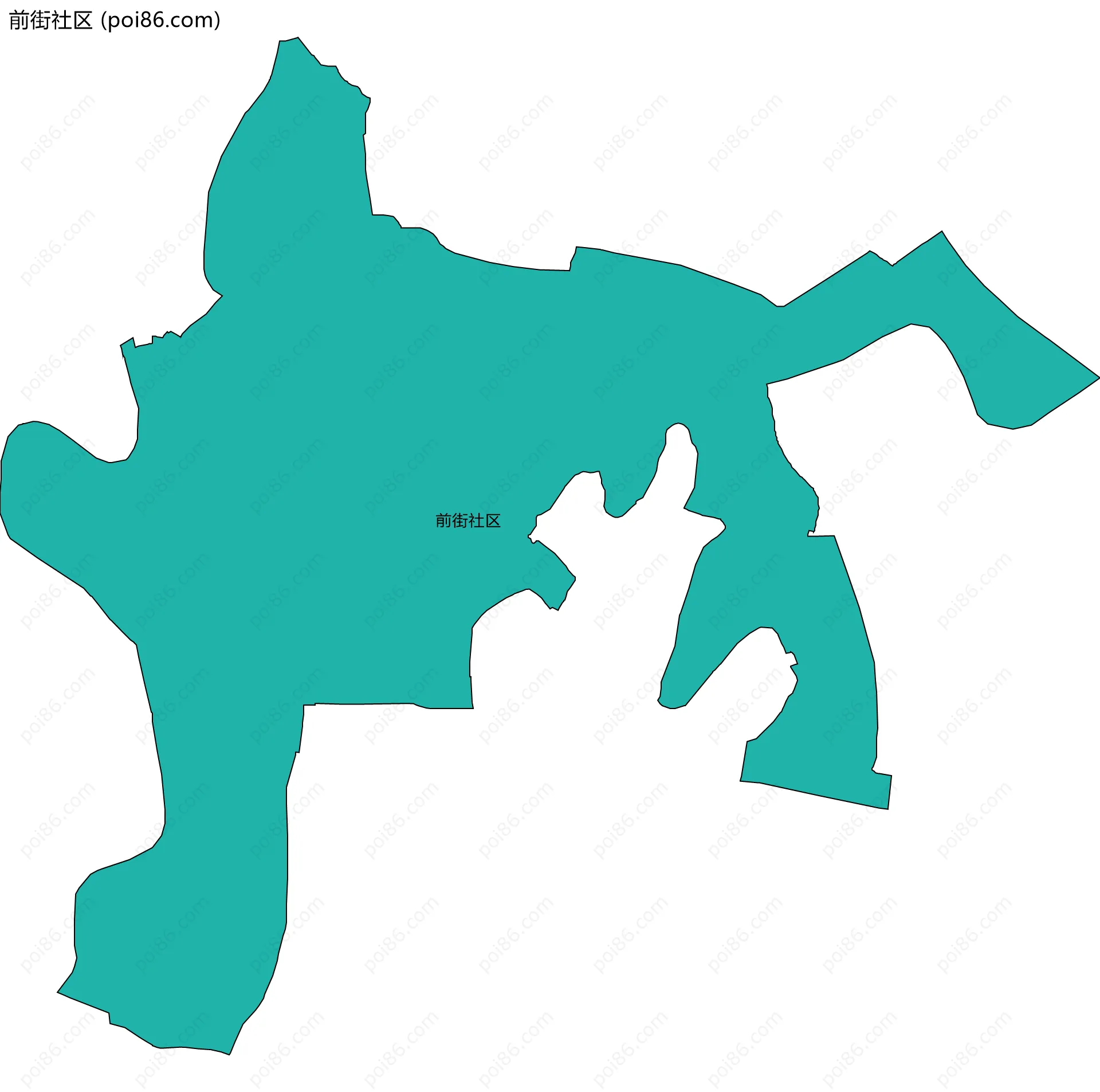 前街社区边界地图