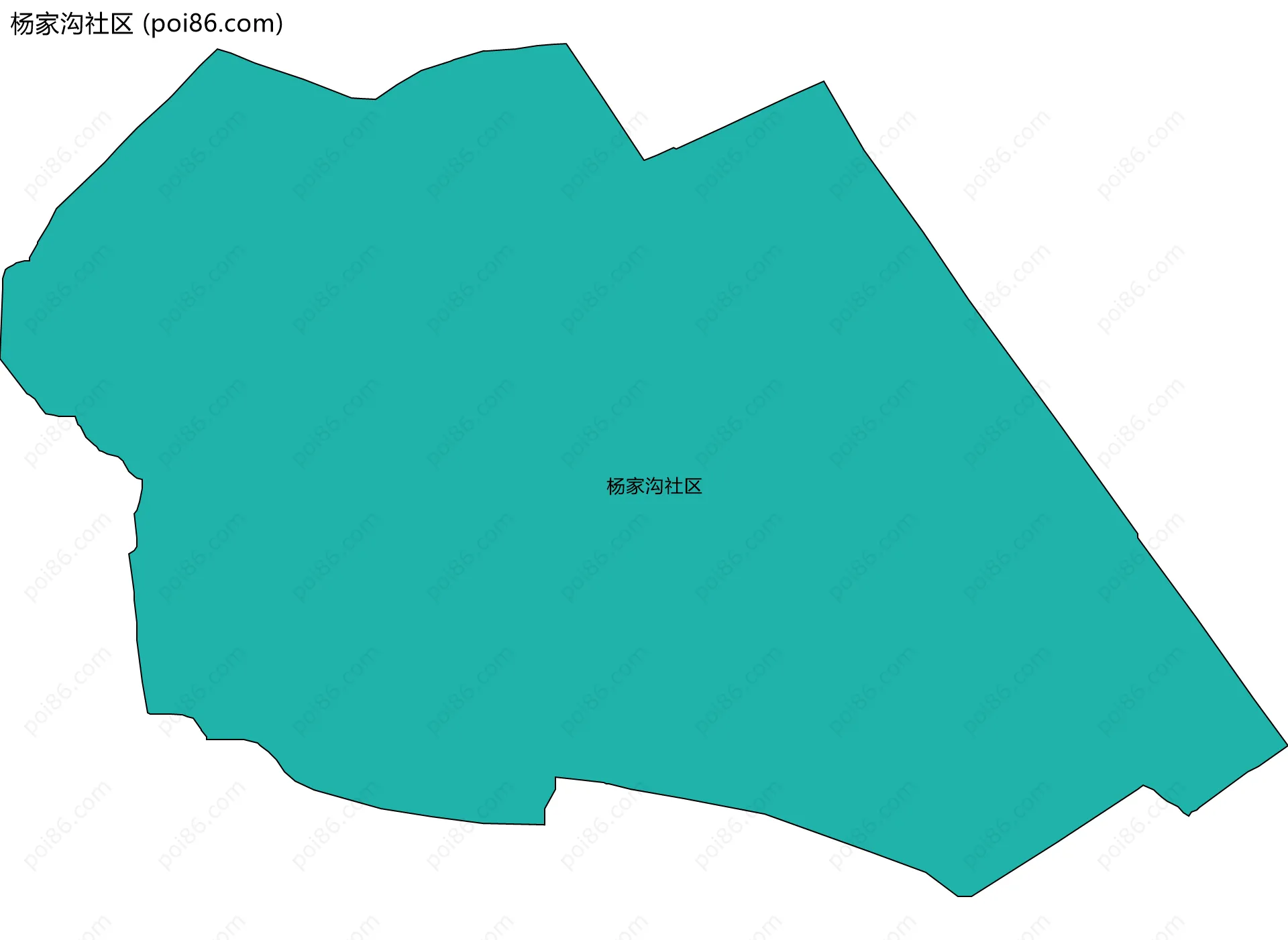 杨家沟社区边界地图