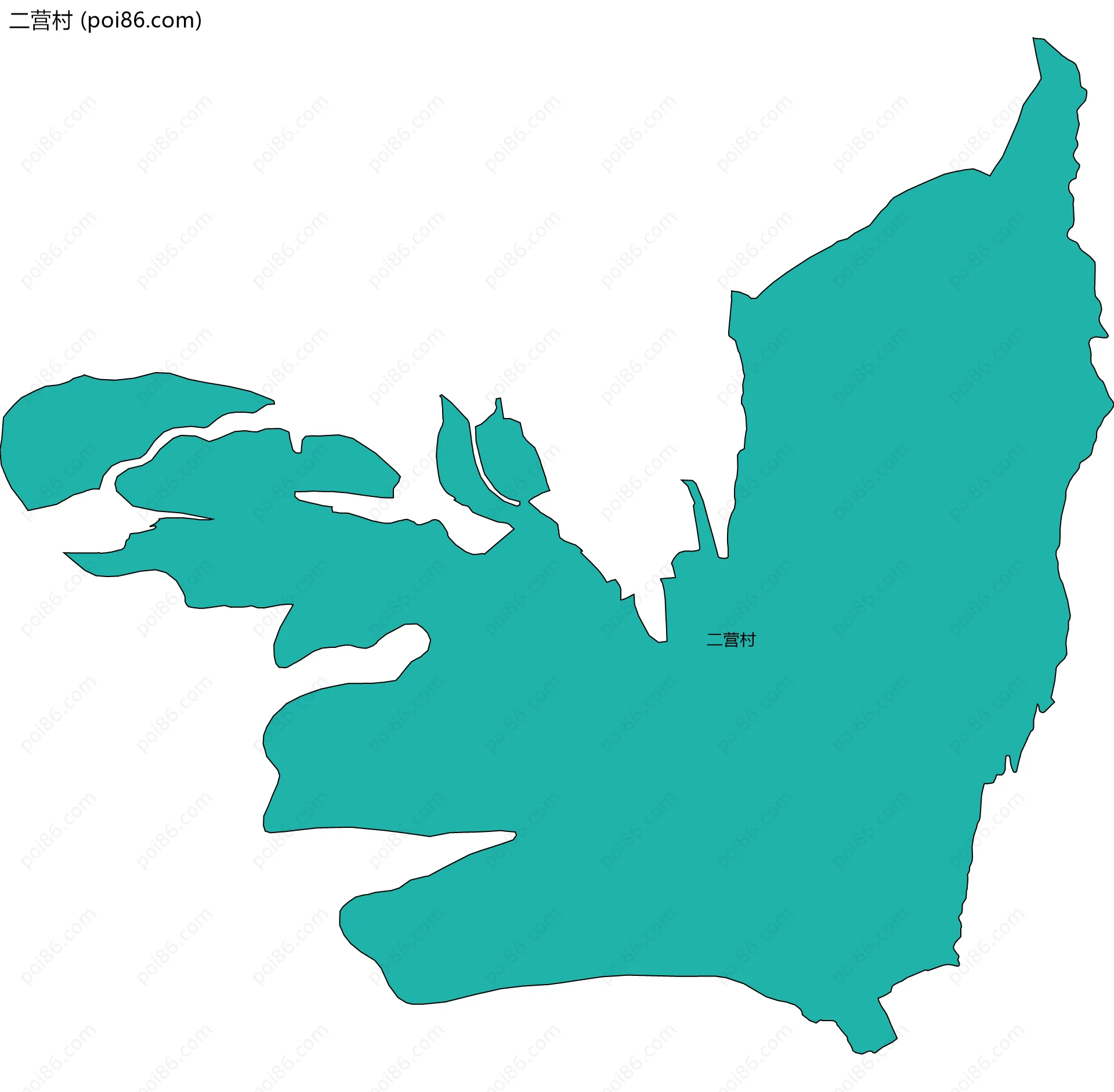 二营村边界地图