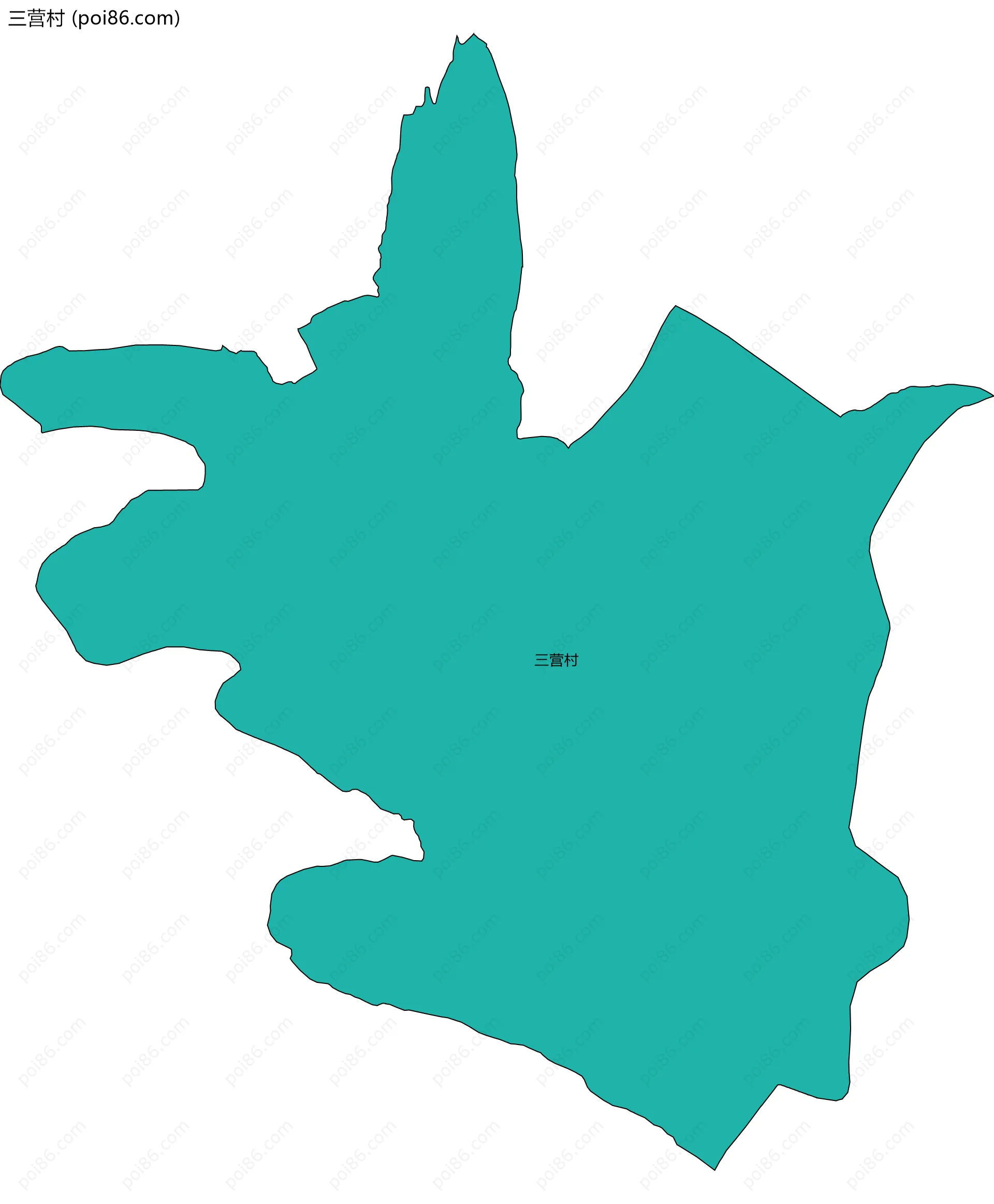 三营村边界地图