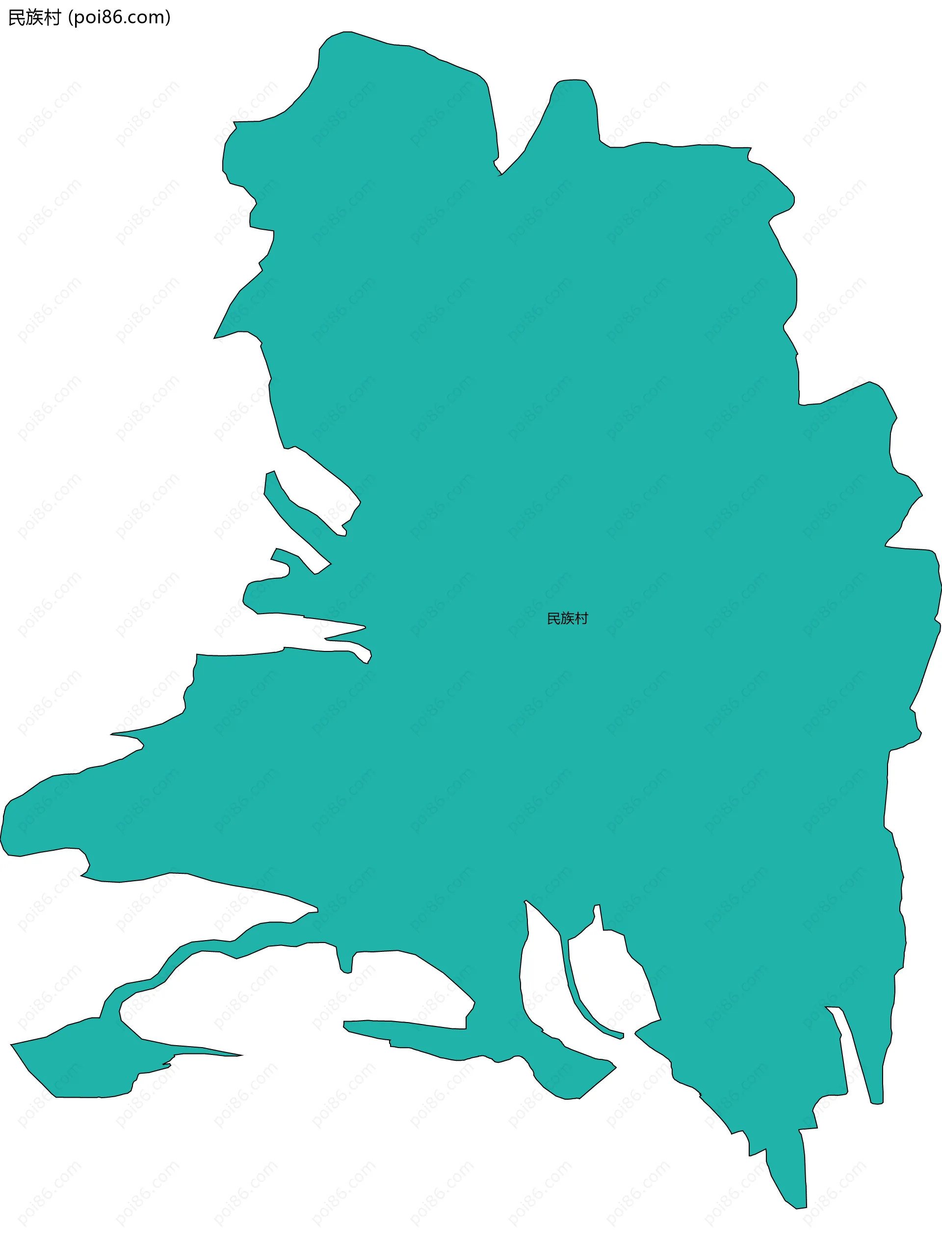 民族村边界地图