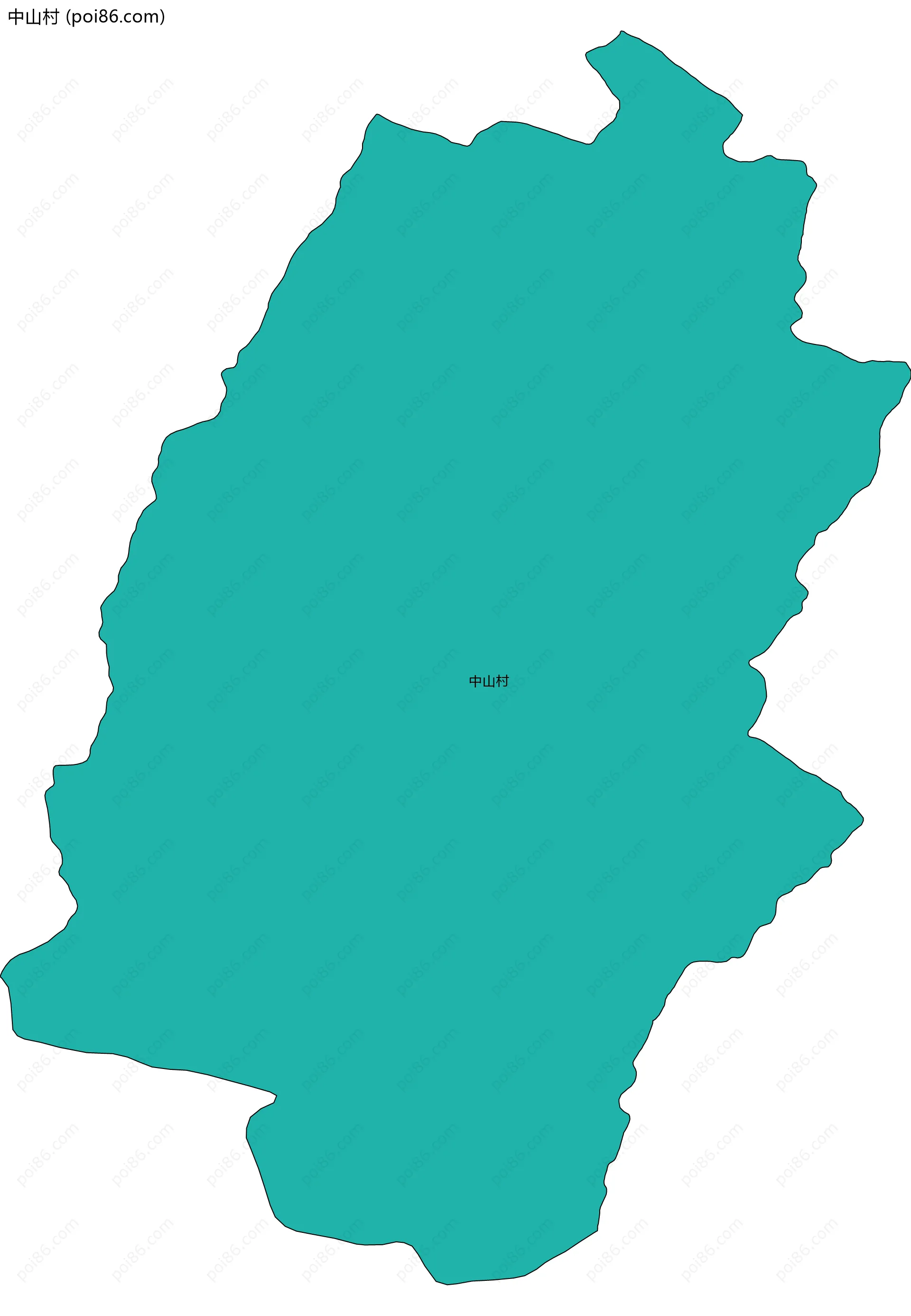 中山村边界地图