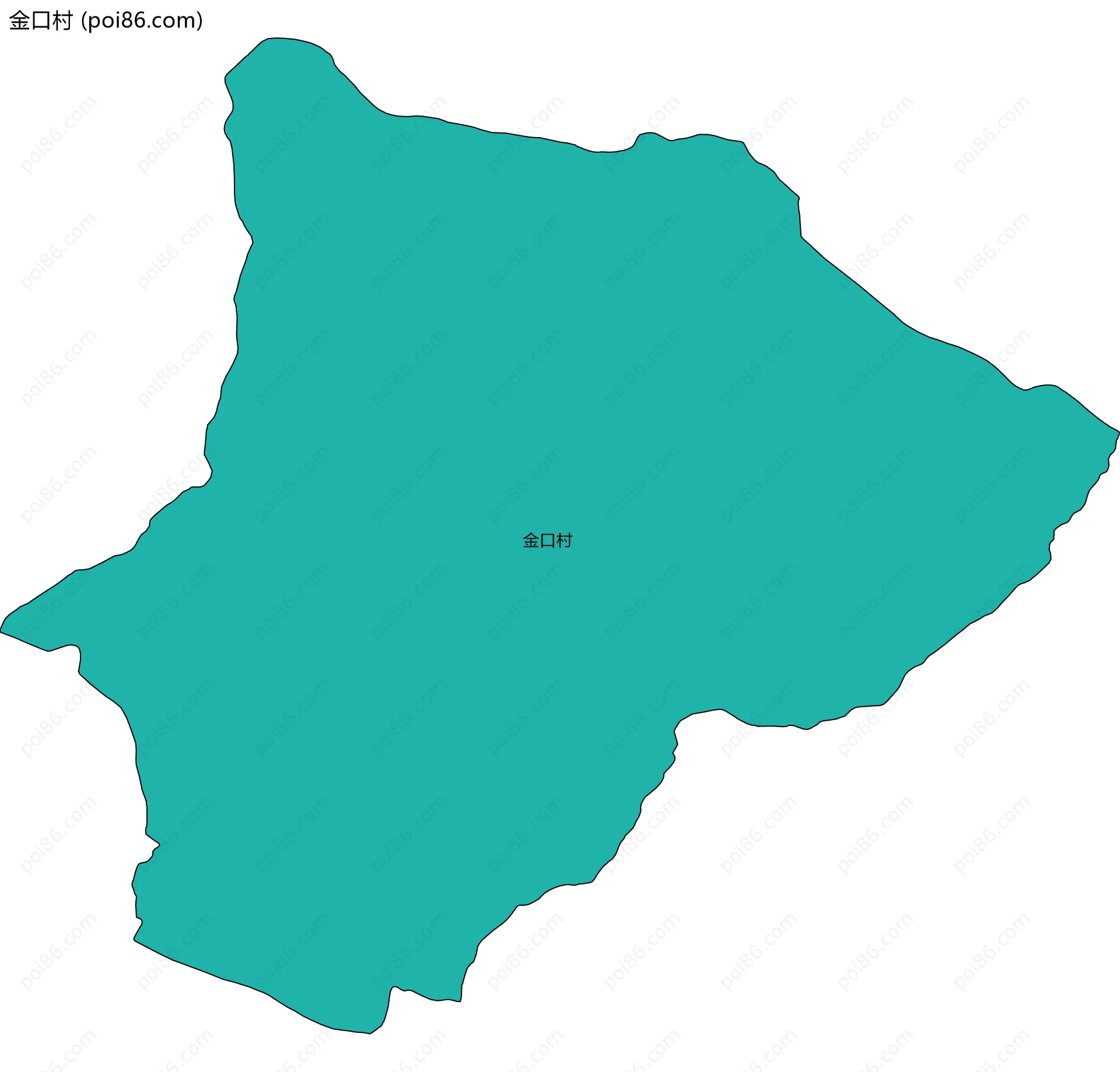 金口村边界地图