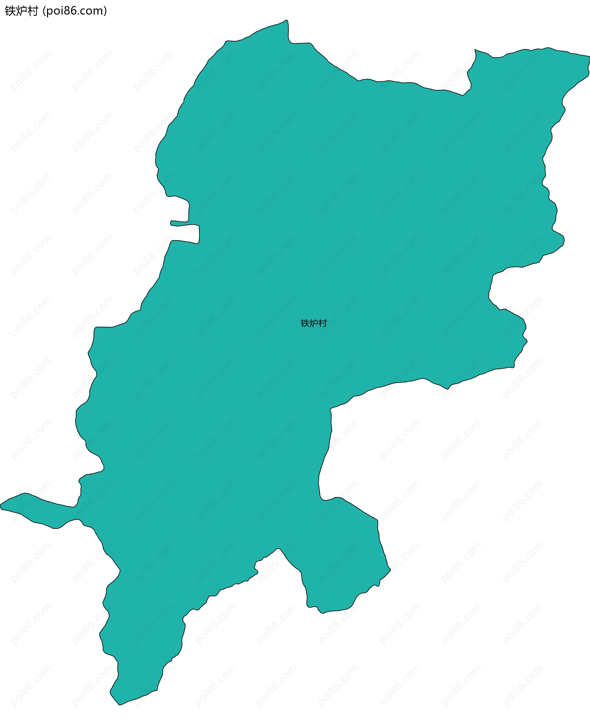 铁炉村边界地图