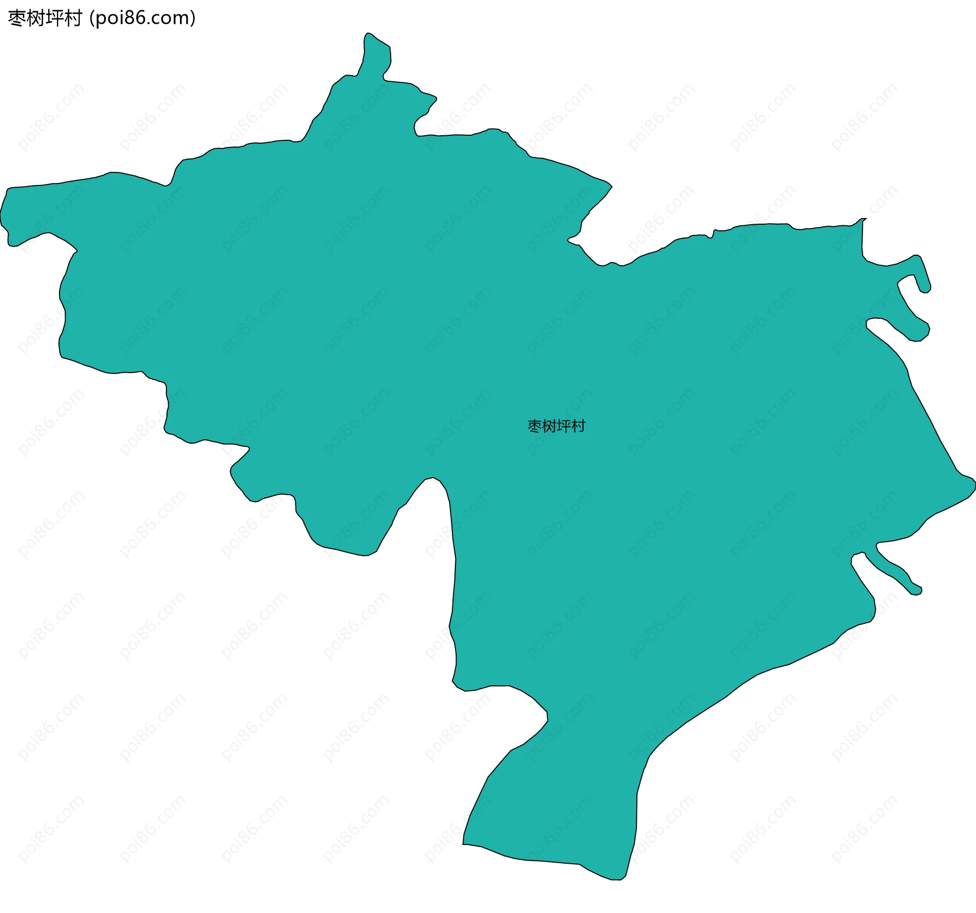 枣树坪村边界地图