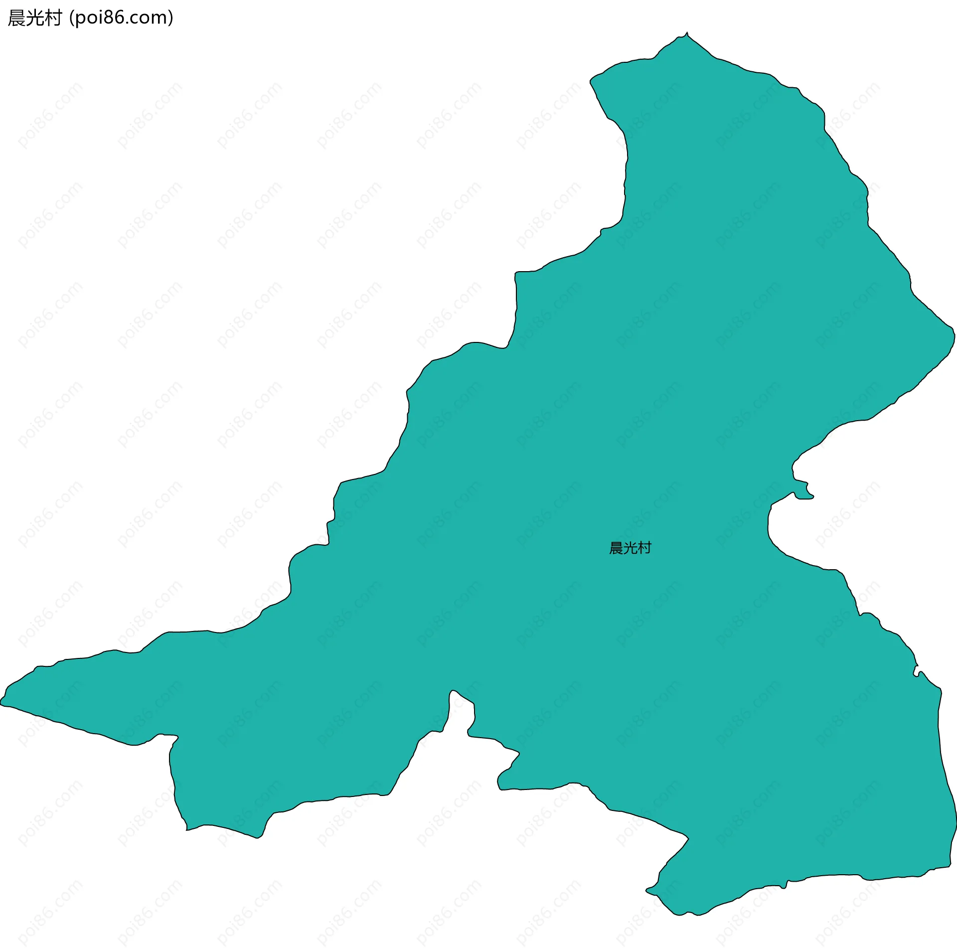 晨光村边界地图