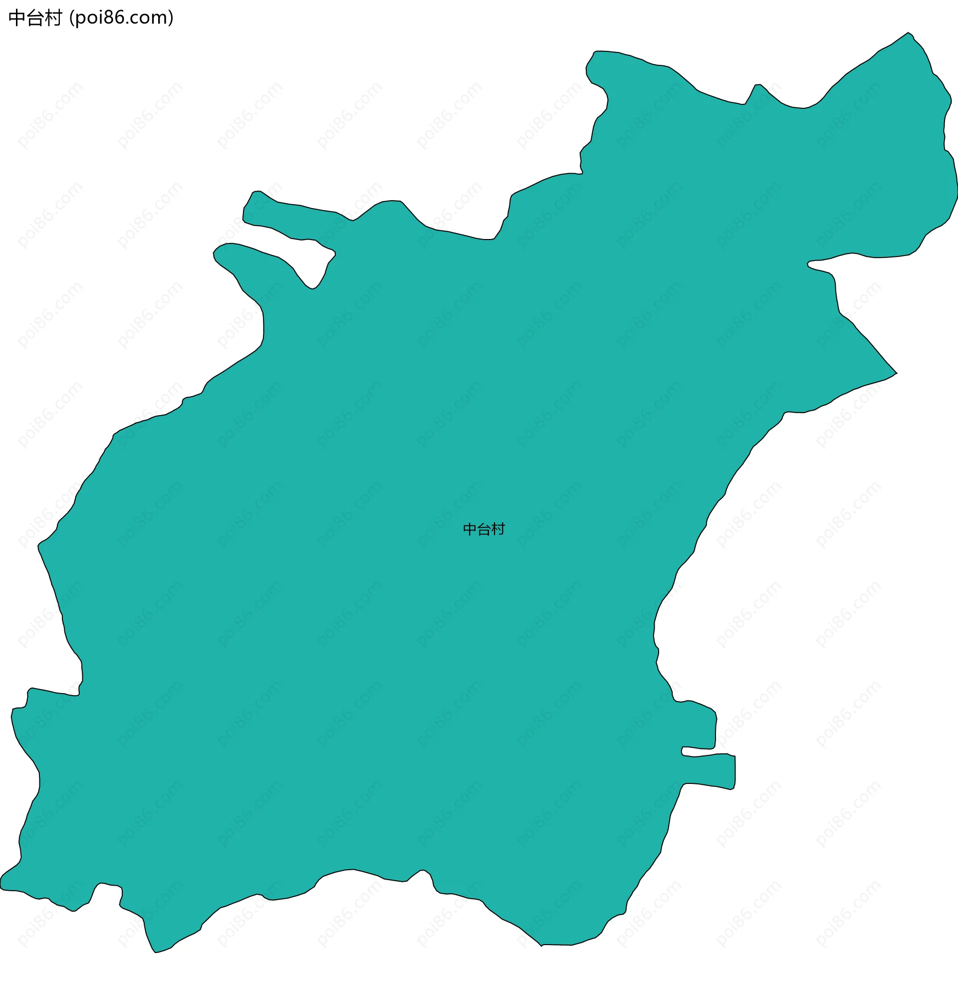 中台村边界地图