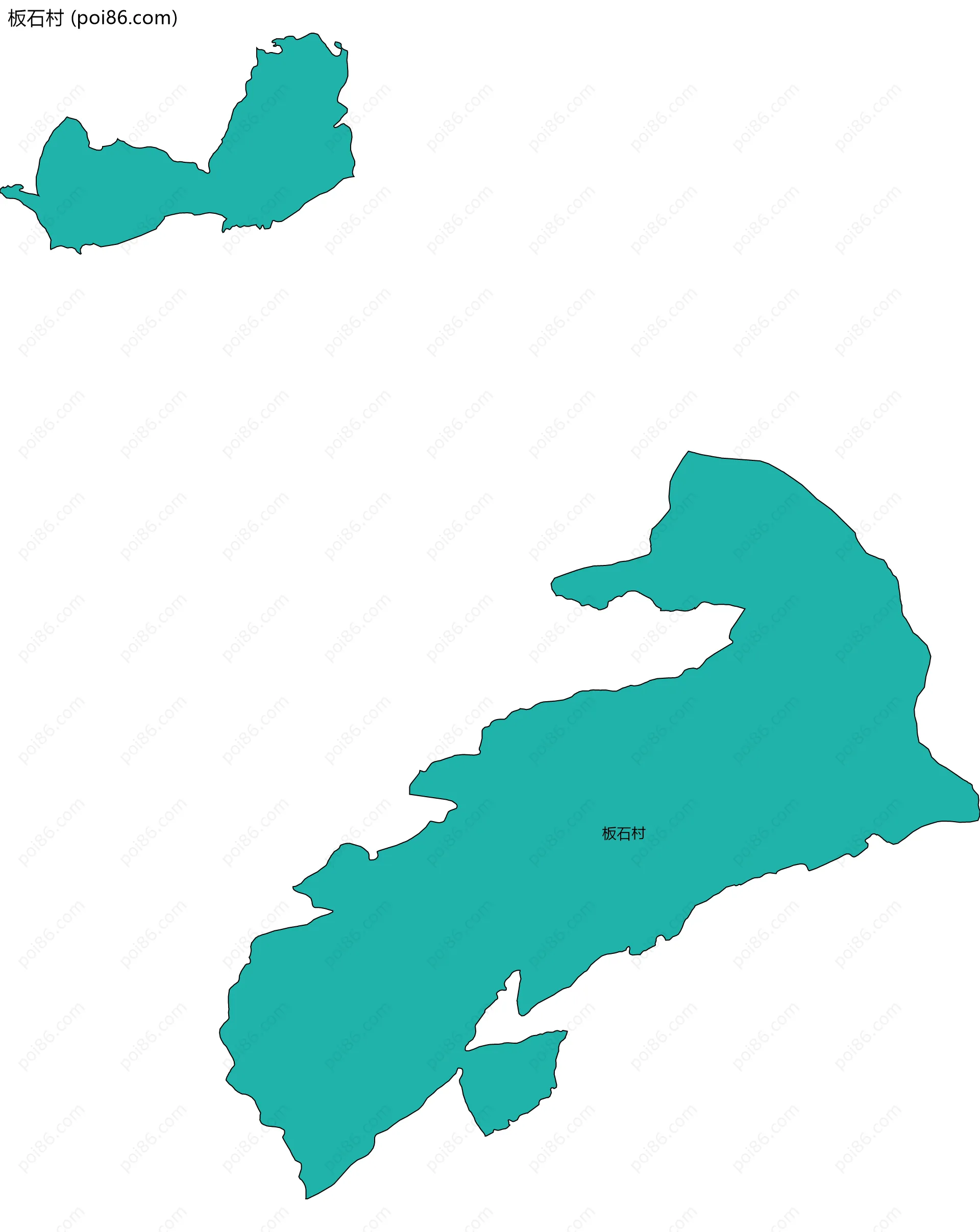 板石村边界地图